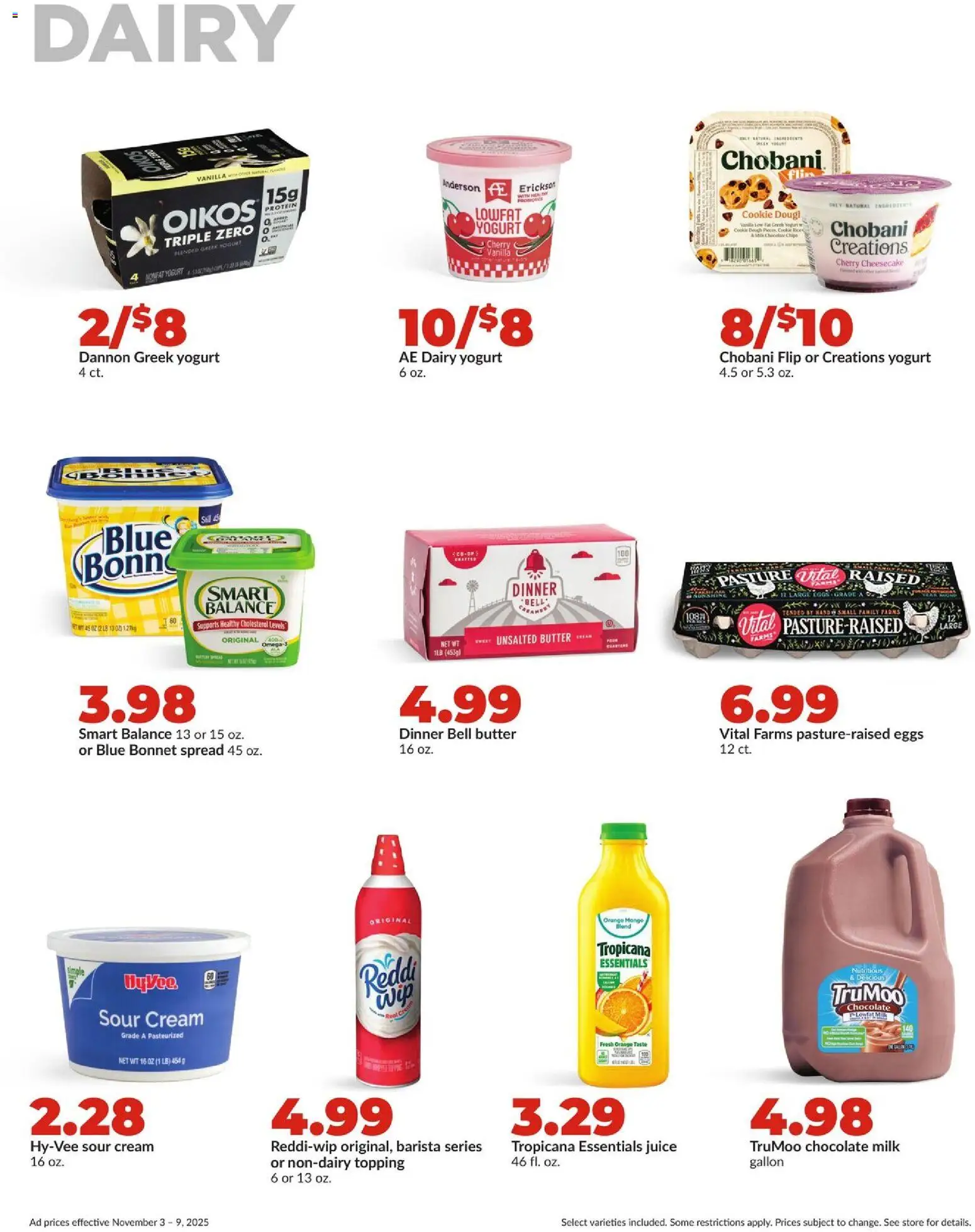 HyVee Weekly Ad - valid from 03.11.2025 | Page: 31 | Products: Butter, Yogurt, Eggs, Chocolate