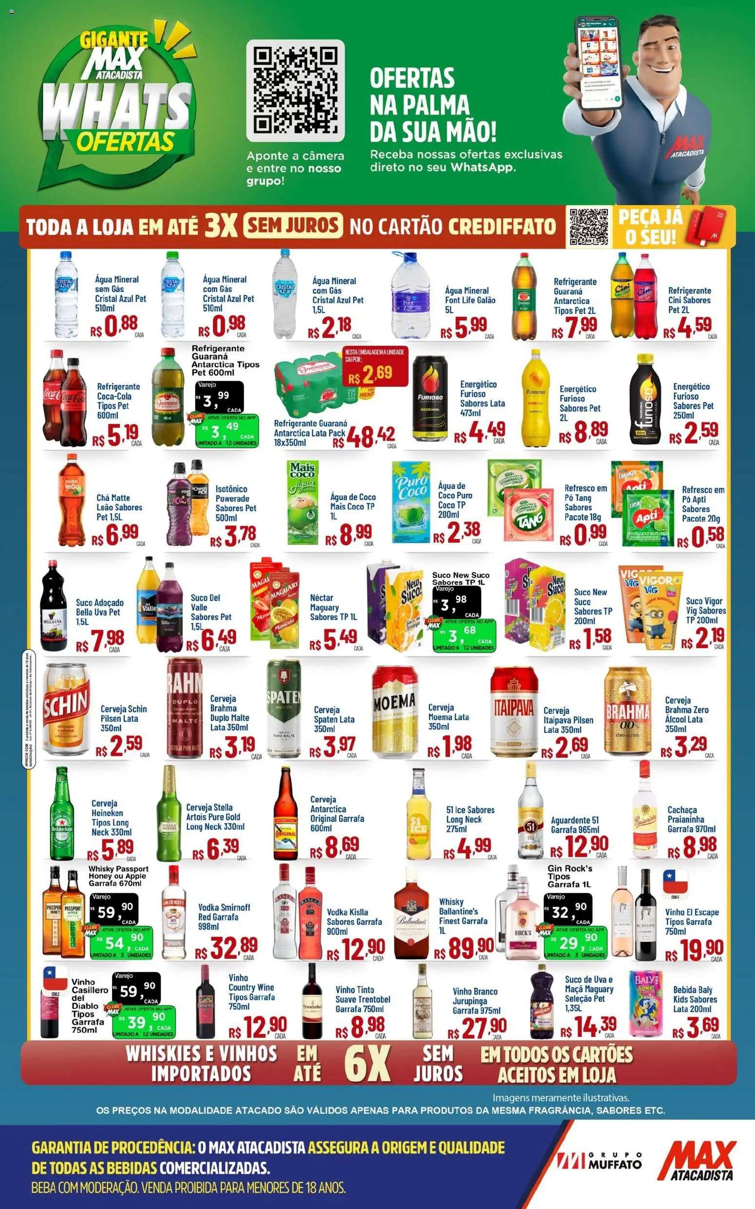 Max Atacadista Folheto - válido de 23.03.2026 | Página: 4 | Produtos: Água de coco, Suco, Vodka, Isotônico
