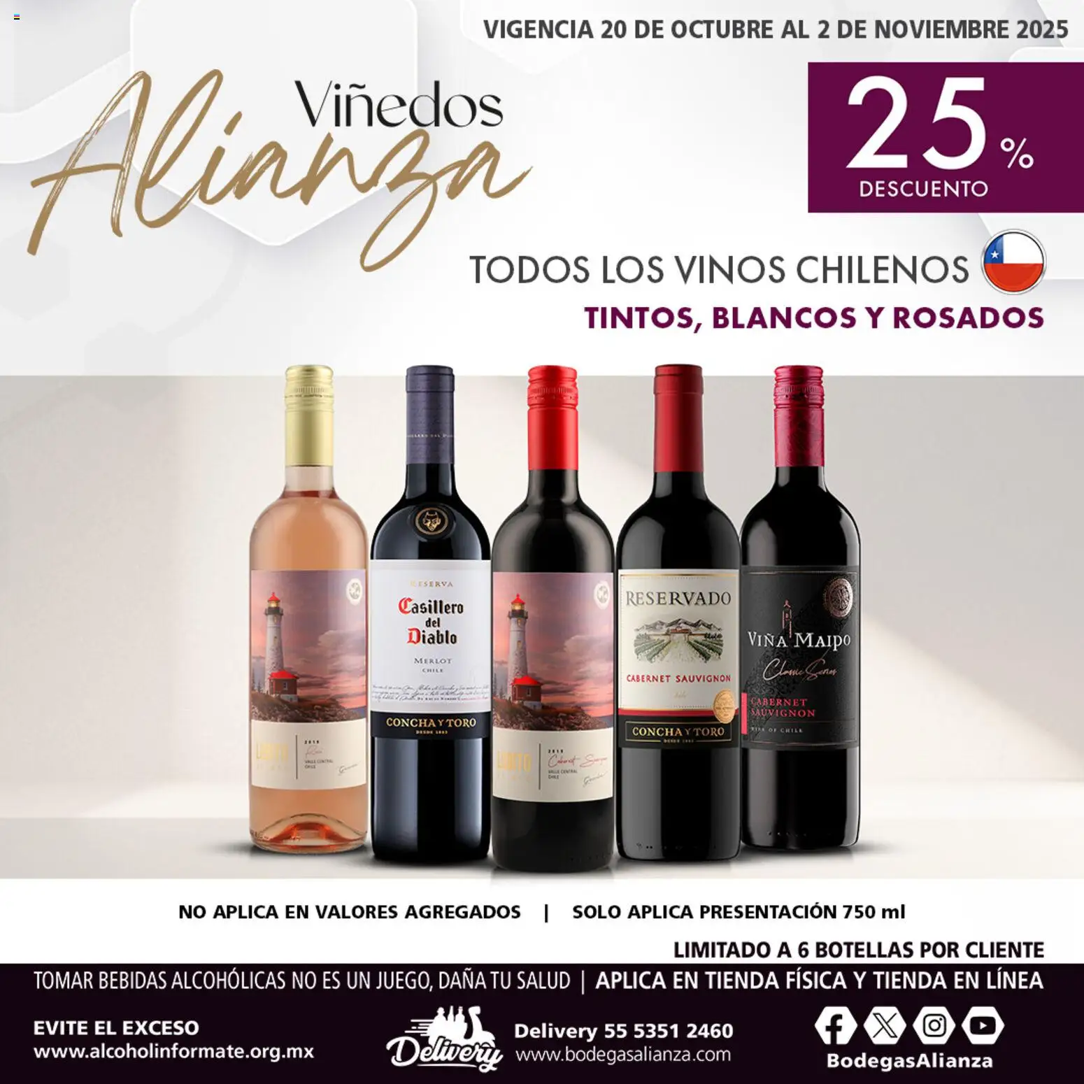 Nuevas ofertas de Bodegas Alianza válidas en toda la República Mexicana desde el 20.10.2025. ¡Encuentra las mejores ofertas en Bodegas Alianza catálogo Viñedos Alianza! | Página: 2