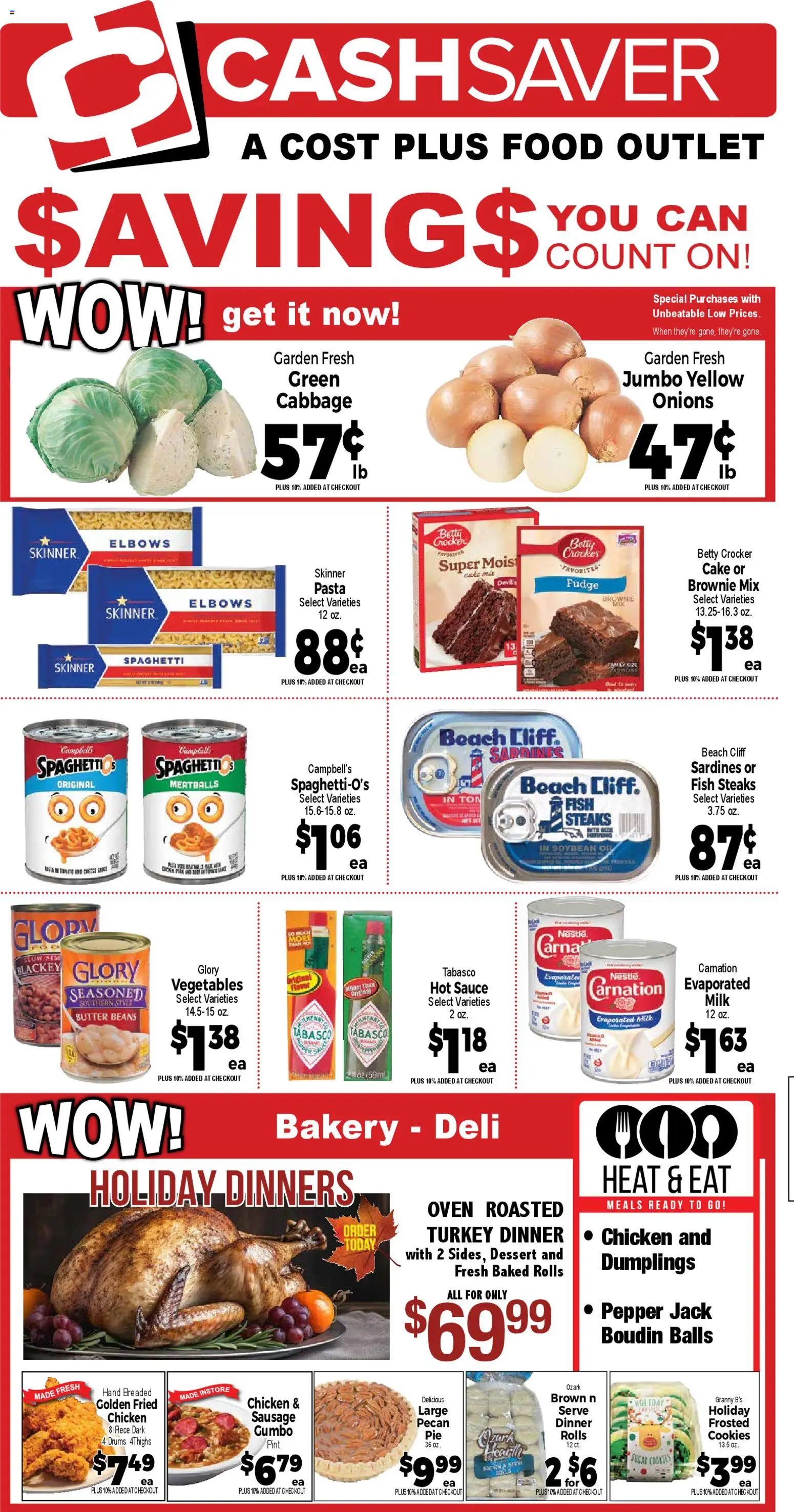 Market Basket Cash Saver - valid from 10.12.2025 | Page: 2 | Products: Milk, Cheese, Pasta, Sauce