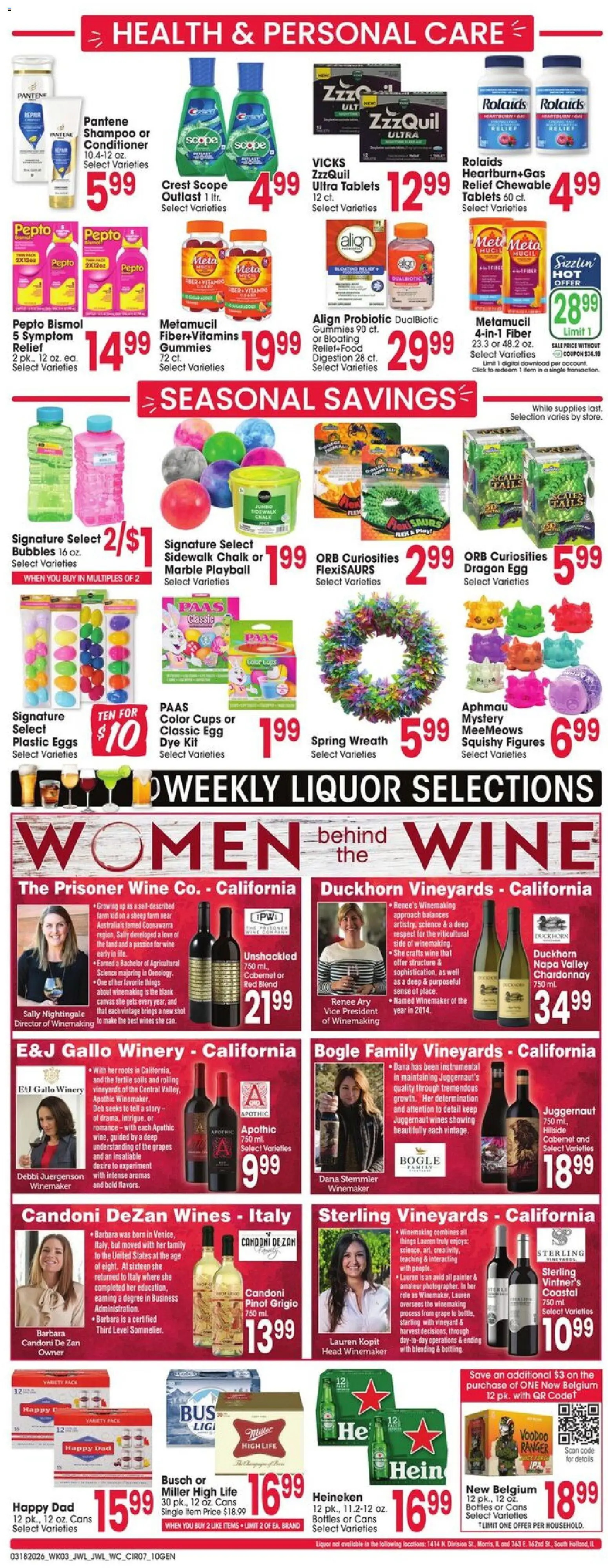 Jewel Osco Weekly Ad - IL - valid from 18.03.2026 | Page: 7 | Products: Canvas, Conditioner, Eggs, Wine