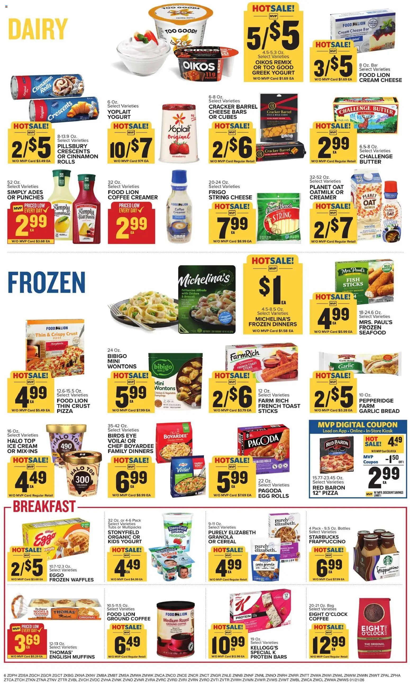 Food Lion Weekly Ad - valid from 21.01.2026 | Page: 11 | Products: Broccoli, Bread, Coffee, Pizza