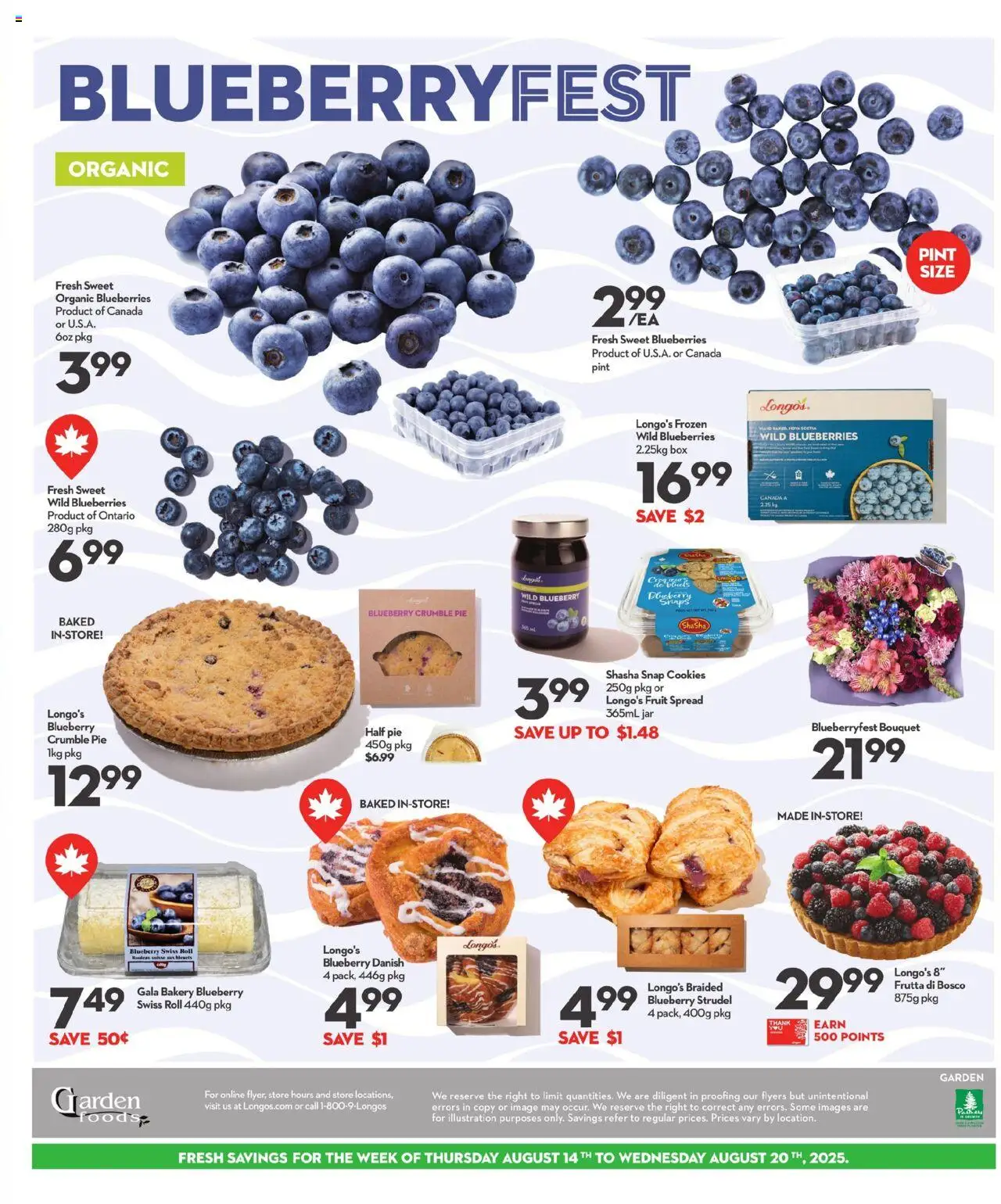 Longo's flyer valid from 14.08.2025 | Page: 3 | Products: Cookies, Bakery, Box