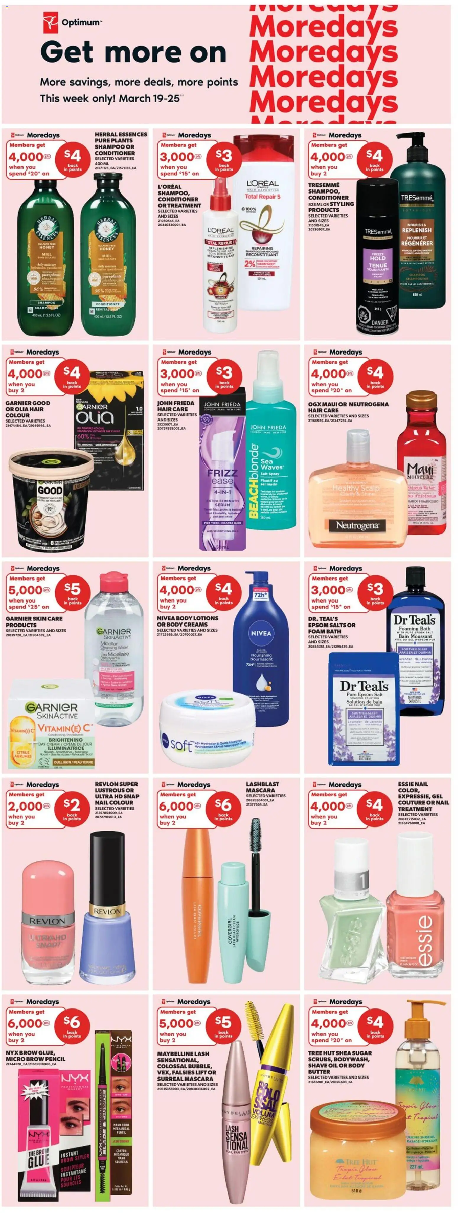 Real Canadian Superstore flyer valid from 19.03.2026 | Page: 11 | Products: Cream, Shampoo, Bath, Oil