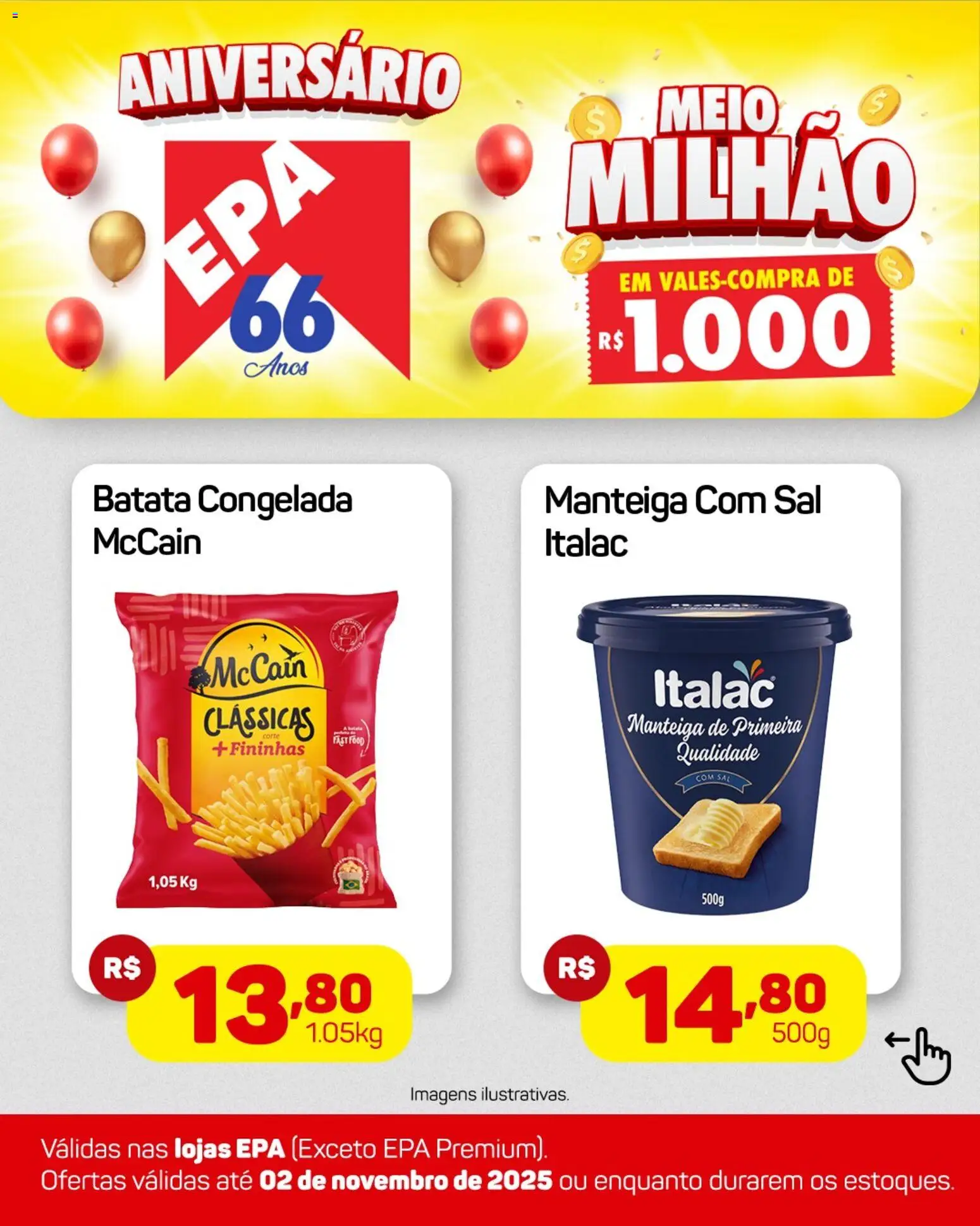 EPA Folheto - válido de 27.10.2025 | Página: 2 | Produtos: Manteiga, Batata, Sal