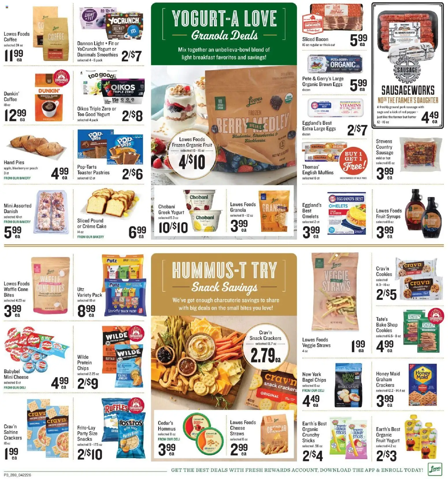 Lowes Foods Weekly Ad - GA - valid from 22.04.2026 | Page: 3 | Products: Toaster, Cheese, Pork, Chips