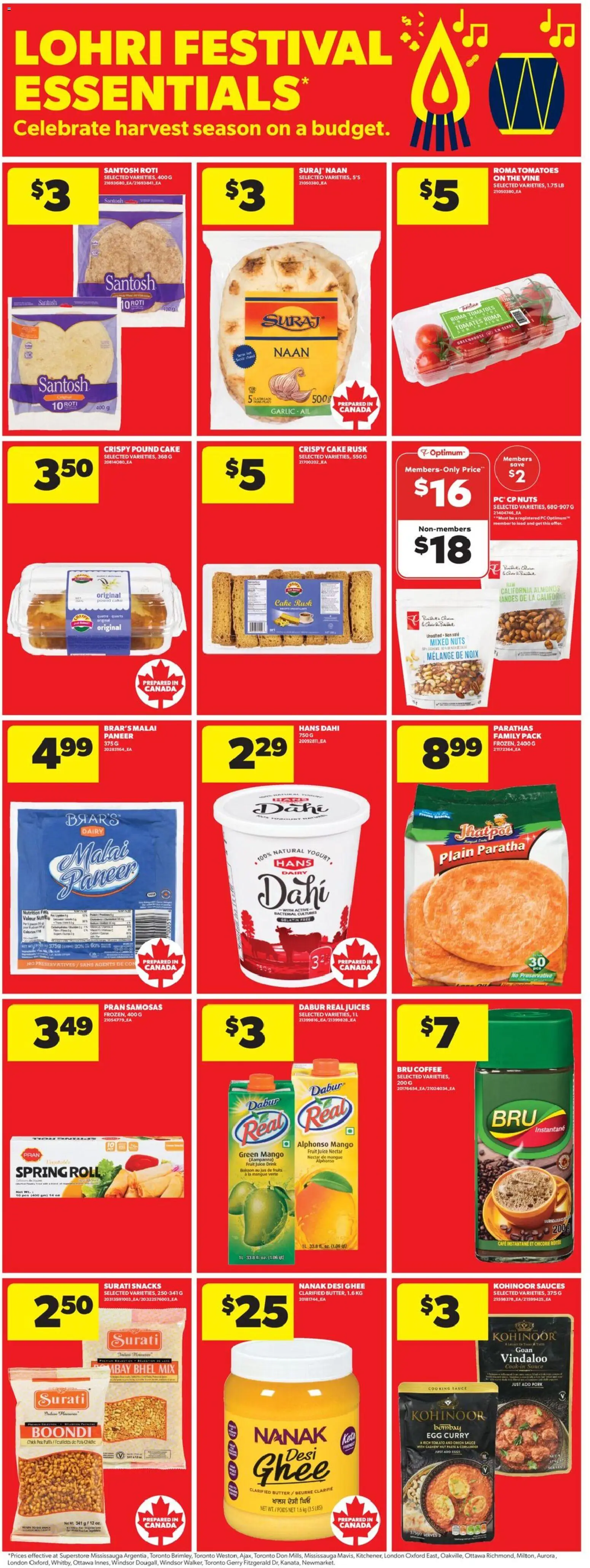 Real Canadian Superstore flyer valid from 01.01.2026 | Page: 19 | Products: PC, Butter, Juice, Pork
