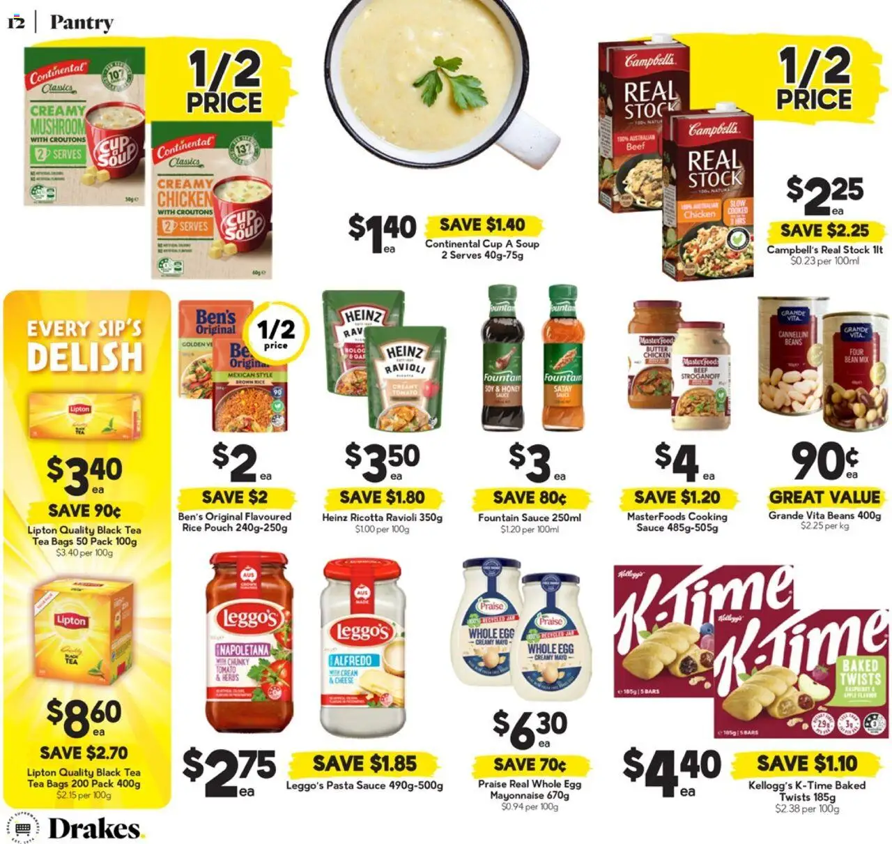 Drakes catalogue - valid from 06.08.2025 | Page: 12 | Products: Butter, Chicken, Rice, Soup