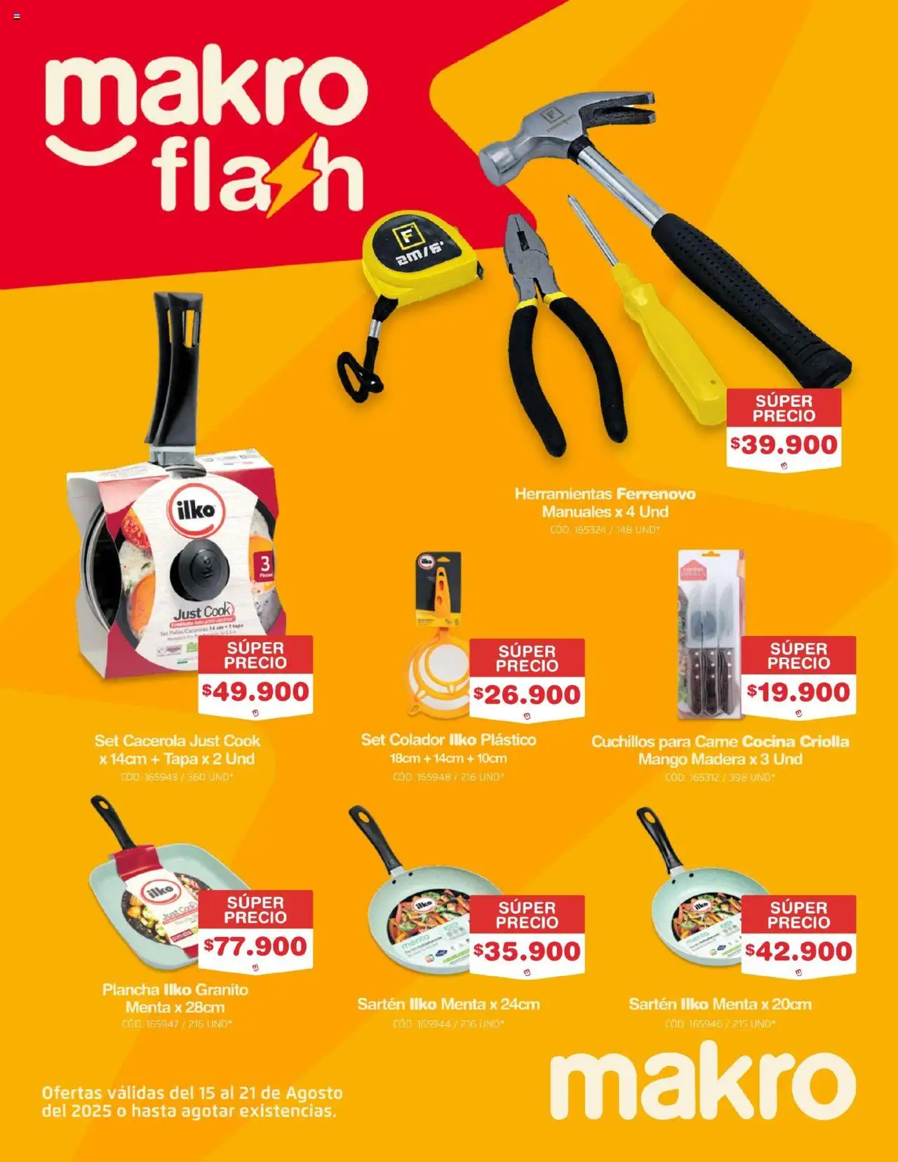 Makro revista - valida desde el 15.08.2025 | Página: 10 | Productos: Plancha, Cocina, Mango, Colador