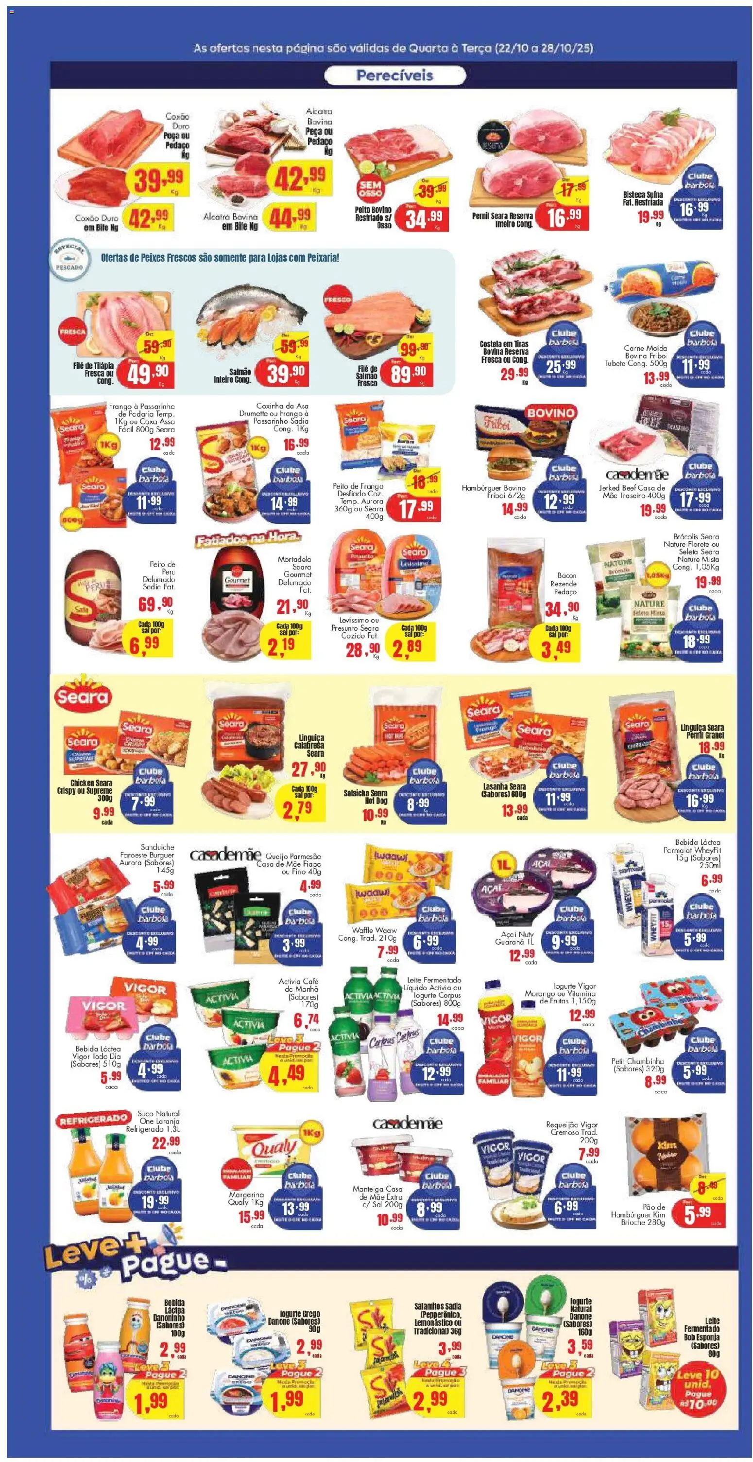 Barbosa Supermercados Folheto - válido de 22.10.2025 | Página: 2 | Produtos: Pernil, Frango, Filé de tilápia, Açaí