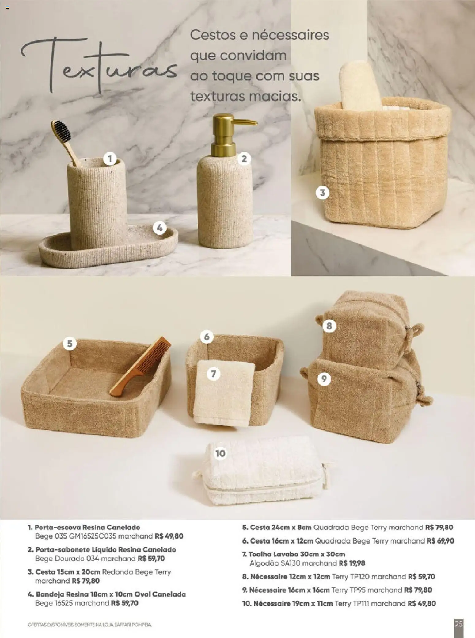 Zaffari Folheto - válido de 27.11.2025 | Página: 25 | Produtos: Necessaire, Cesta, Bandeja, Algodão