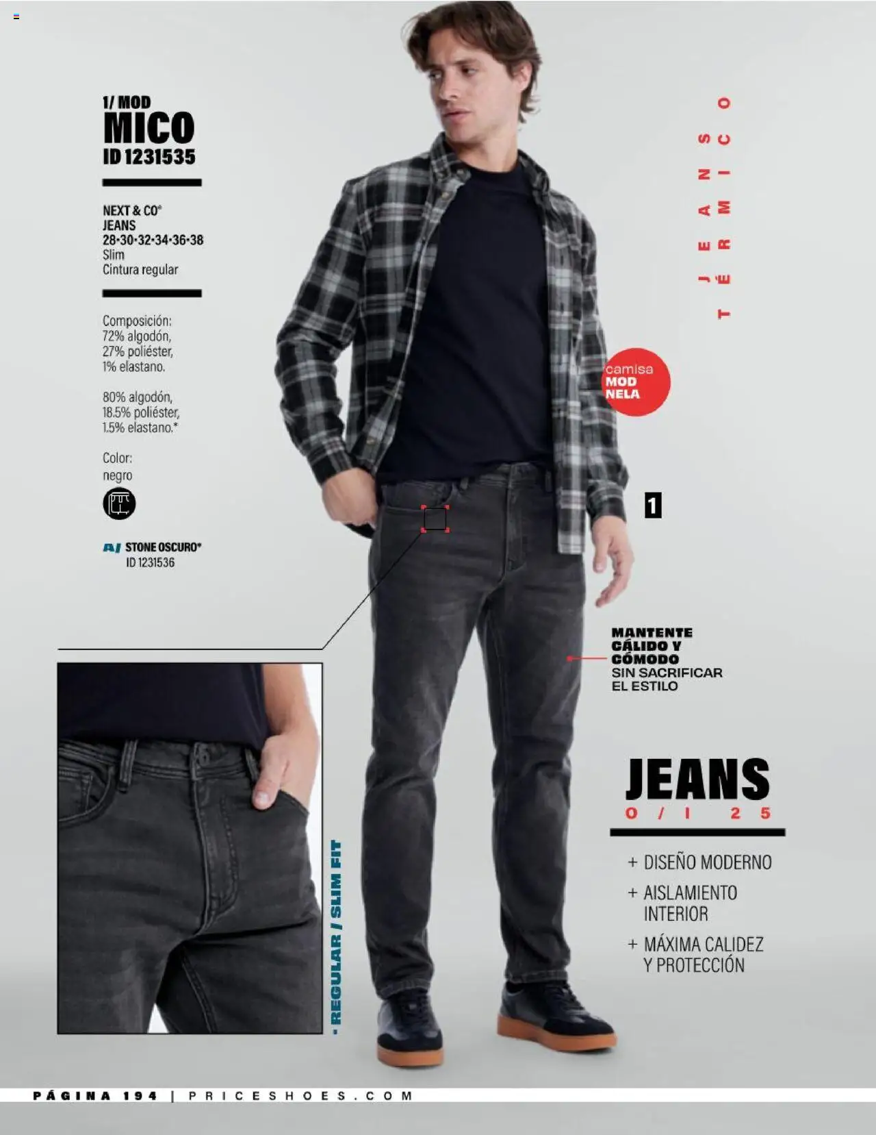 Nuevas ofertas de Price Shoes válidas en toda la República Mexicana desde el 05.08.2025. ¡Encuentra las mejores ofertas en Price Shoes - Catálogo Jeans ! | Página: 194 | Productos: Camisa