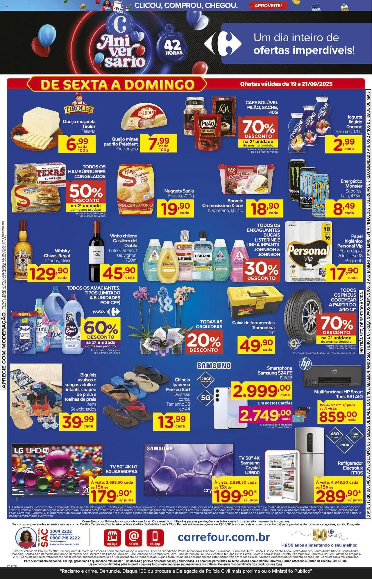 Carrefour Folheto - válido de 19.09.2025 | Página: 2 | Produtos: Refrigerador, Multifuncional, Café, Chapéu