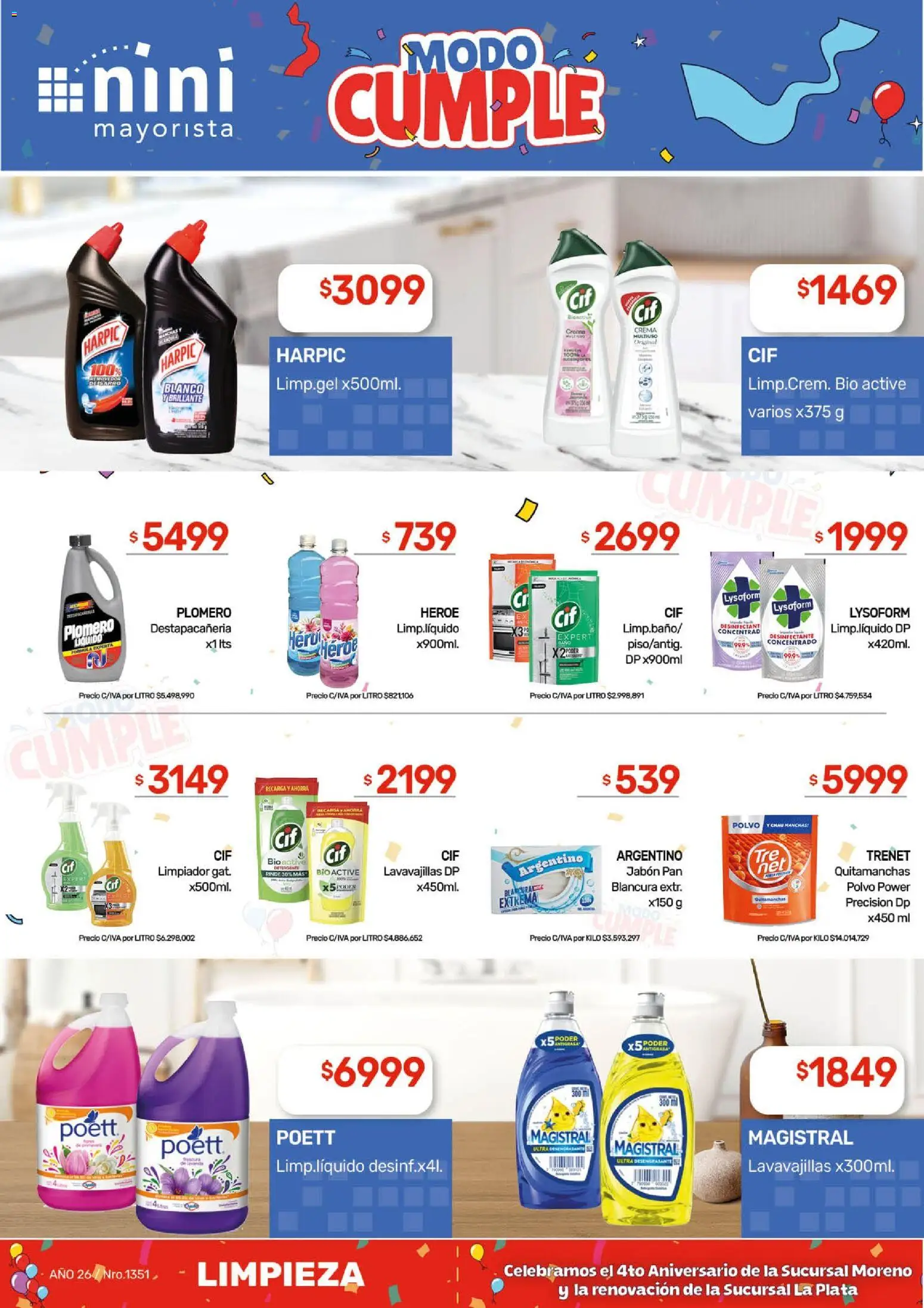 NINI Mayorista - Ofertas │ válido desde el 16.03.2026 | Página: 10 | Productos: Antigrasa, Quitamanchas, Detergente, Limpiador