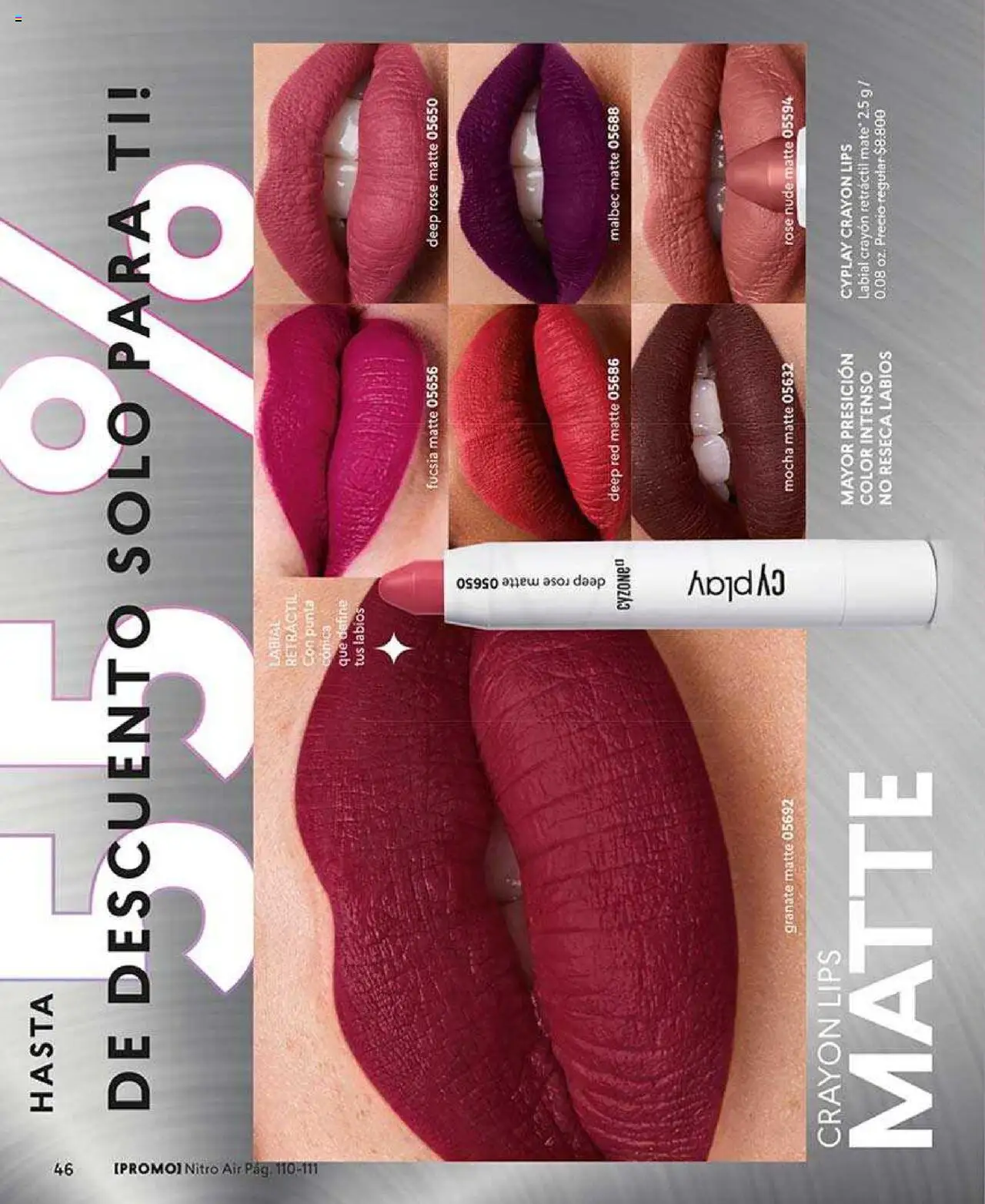 Catálogo CyZone Campaña 10 │ válido desde el 02.06.2025 | Página: 46 | Productos: Labial