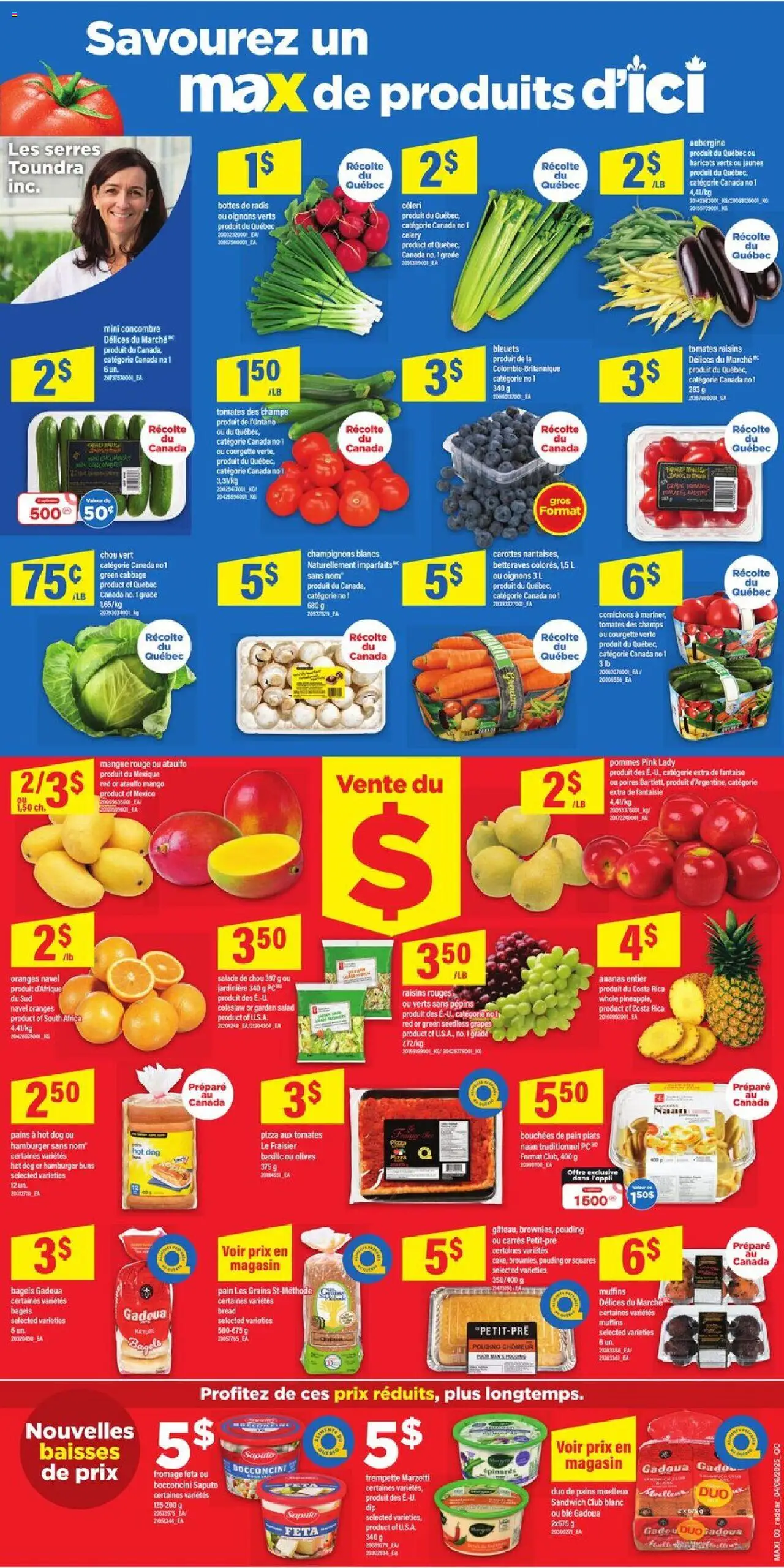 Maxi flyer valid from 07.08.2025 | Page: 4 | Products: Salad, PC, Bread, Oranges