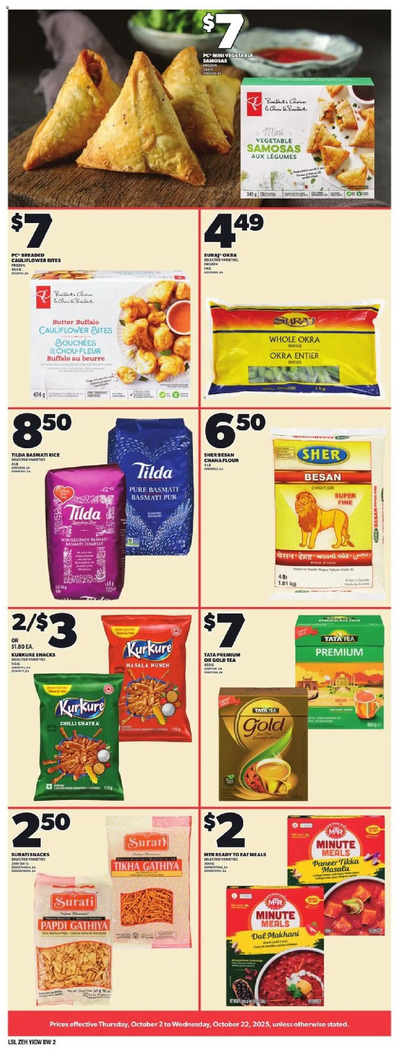 Zehrs flyer valid from 02.10.2025 | Page: 2 | Products: Rice, Tea, PC, Butter