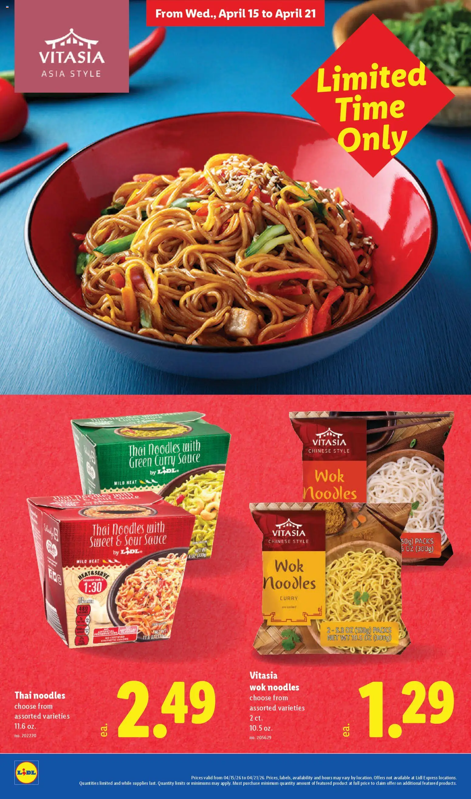 Lidl Weekly Ad - valid from 15.04.2026 | Page: 4 | Products: Wok, Noodles, Sauce
