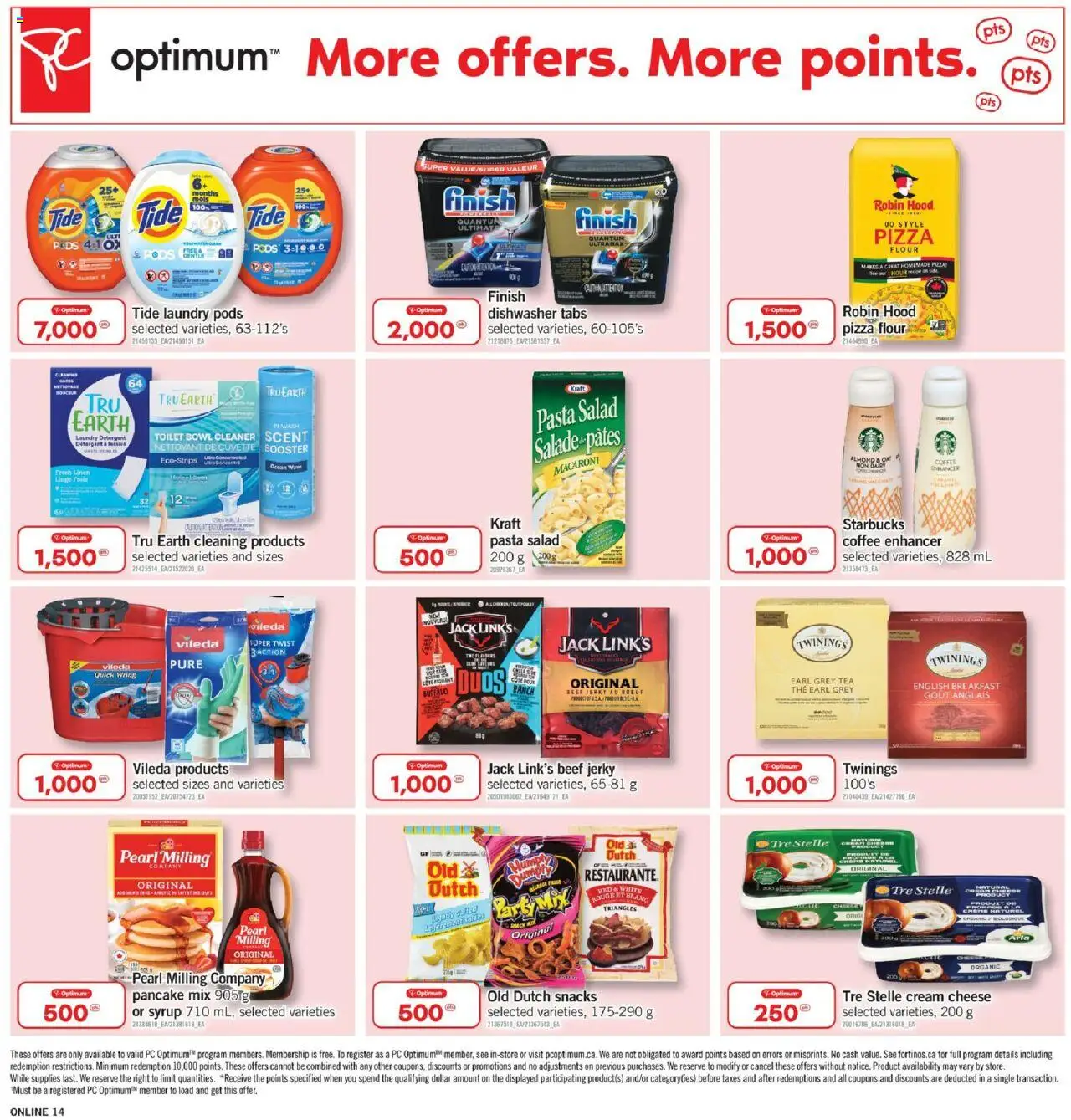 Fortinos flyer valid from 16.10.2025 | Page: 14 | Products: Tea, PC, Coffee, Pizza