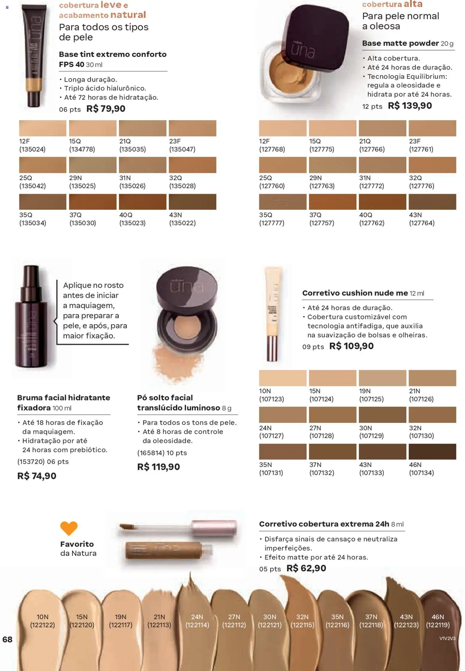 Natura Folheto - válido de 13.01.2026 | Página: 68 | Produtos: Corretivo, Pó, Base