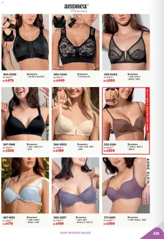 Vista previa de Andrea catálogo Outlet, nuevo folleto de la tienda, válido en México a partir del 02.11.2025 | Página: 235 | Productos: Ropa, Ropa interior