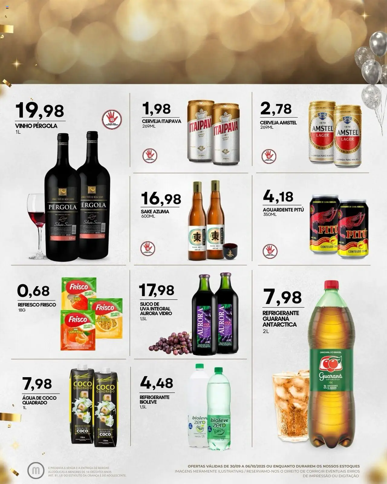 Mercadão Atacadista Folheto - válido de 30.09.2025 | Página: 10 | Produtos: Refresco, Guaraná, Suco, Vinho
