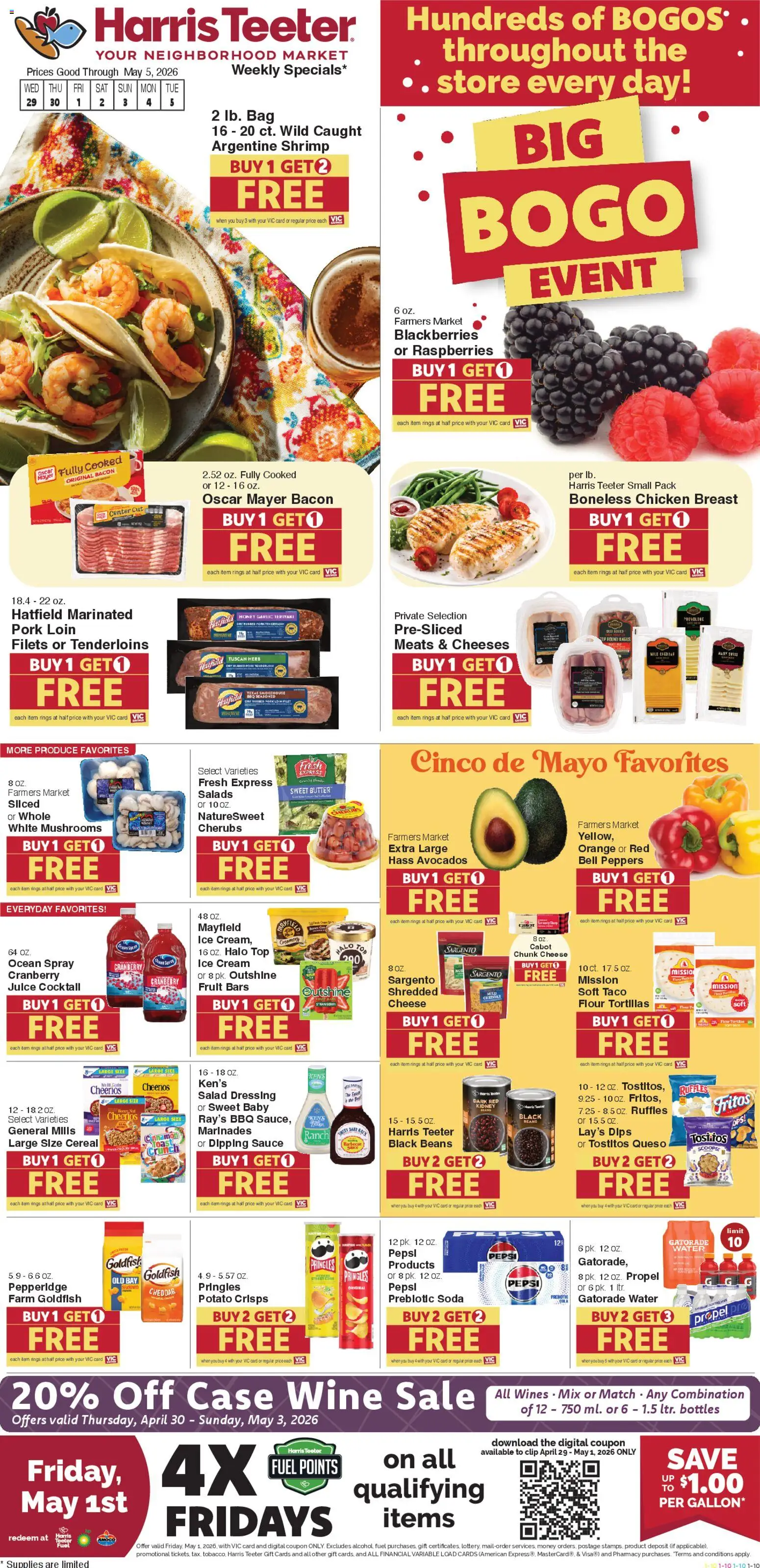 Harris Teeter Weekly Ad - SC - valid from 29.04.2026 | Page: 1 | Products: Cream, Ice cream, Sauce, Bag