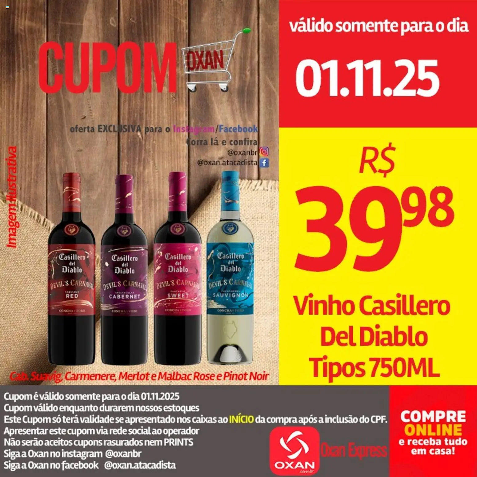 Oxan Atacadista Folheto - válido de 01.11.2025 | Página: 3 | Produtos: Vinho
