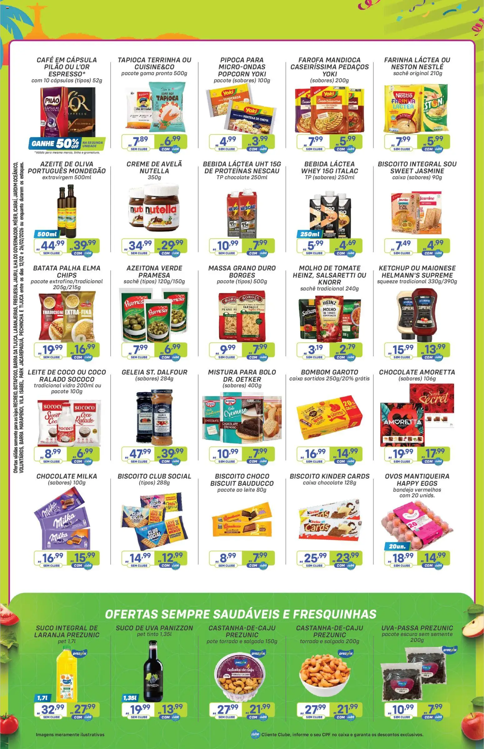 Prezunic Folheto - válido de 12.02.2026 | Página: 5 | Produtos: Ovos, Chocolate, Massa, Geleia