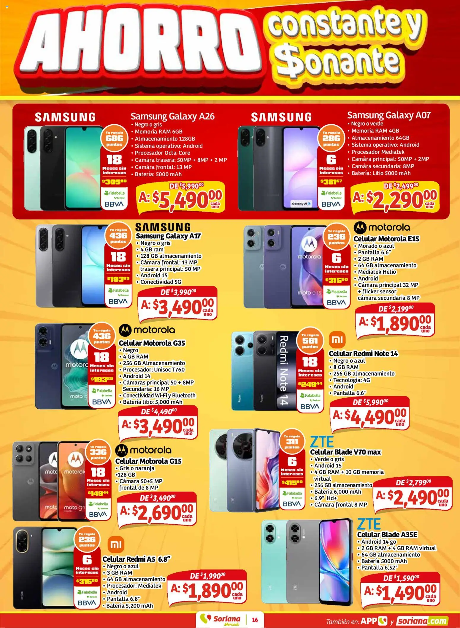 Nuevas ofertas de Soriana válidas en toda la República Mexicana desde el 15.01.2026. ¡Encuentra las mejores ofertas en Soriana - Pesito Valedor Mercado: Camp, Chia, Oax, Q. Roo, Tab, Yuc! | Página: 24 | Productos: Cámara, Té, Batería