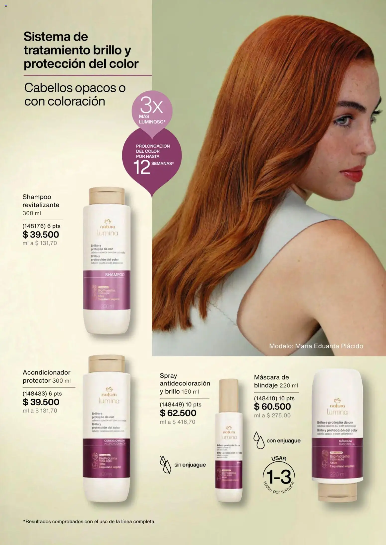 Natura revista - valida desde el 01.03.2026 | Página: 128 | Productos: Shampoo, Brillo, Mascarilla, Acondicionador