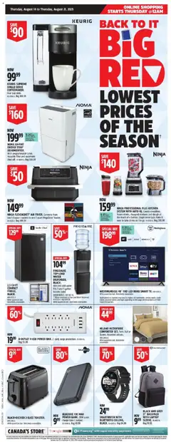Preview of Canadian Tire weekly flyer / circulaire from shop Canadian Tire valid from 14.08.2025
