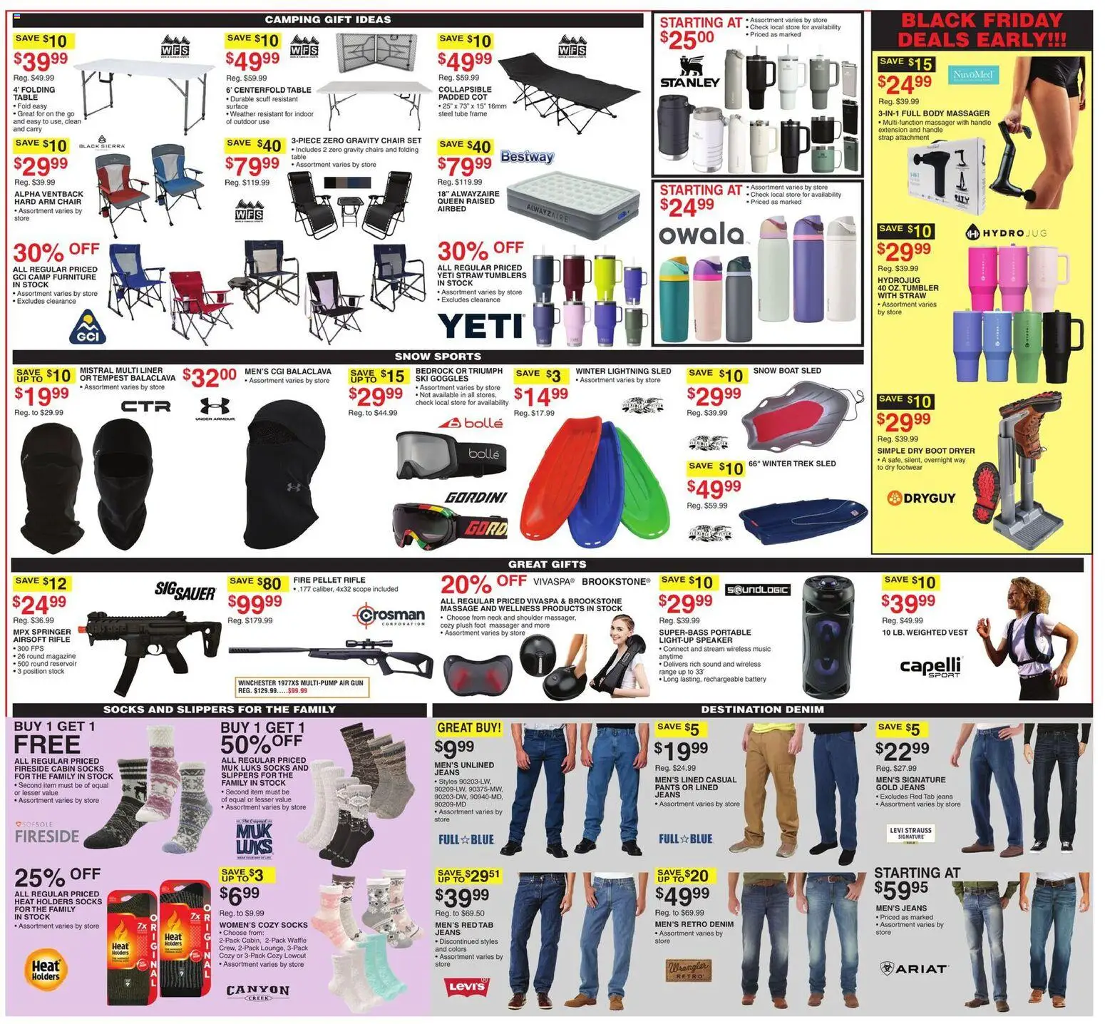 Dunham's Sports Black Friday - valid from 15.11.2025 | Page: 3 | Products: Chair, Battery, Slippers, Jeans