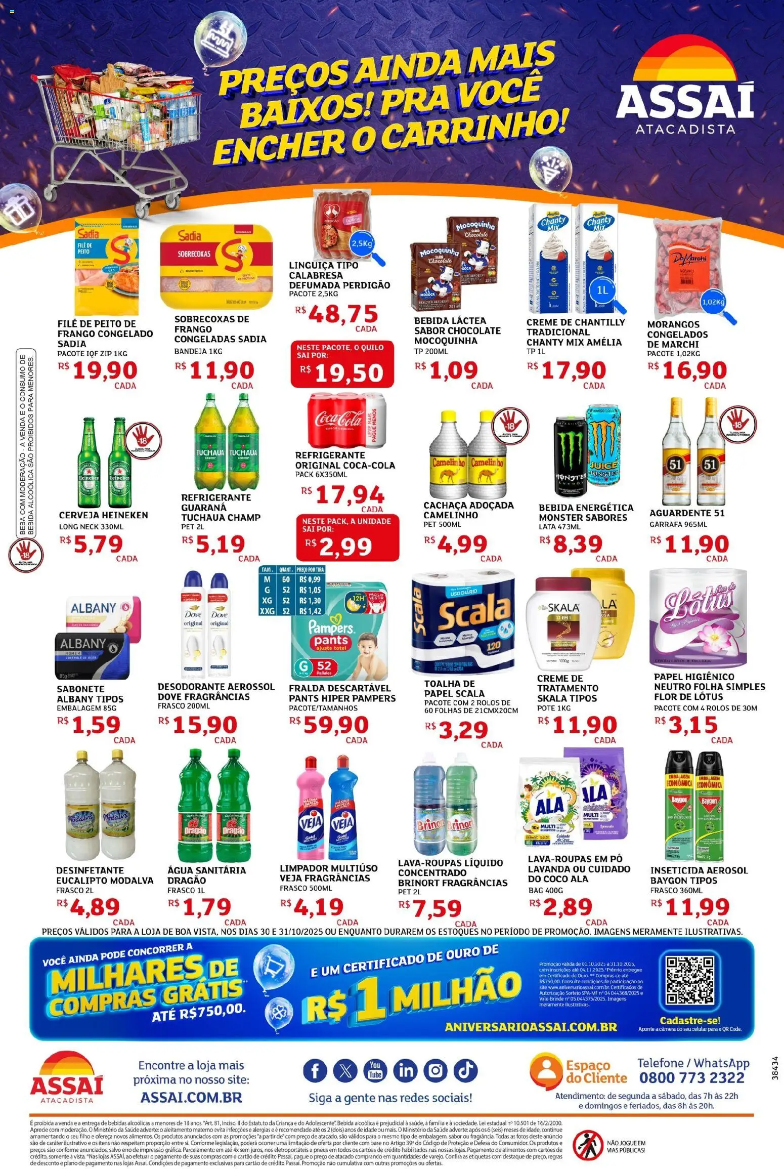 Assaí Atacadista Folheto - válido de 30.10.2025 | Página: 2 | Produtos: Celular, Pó, Sabonete, Frango