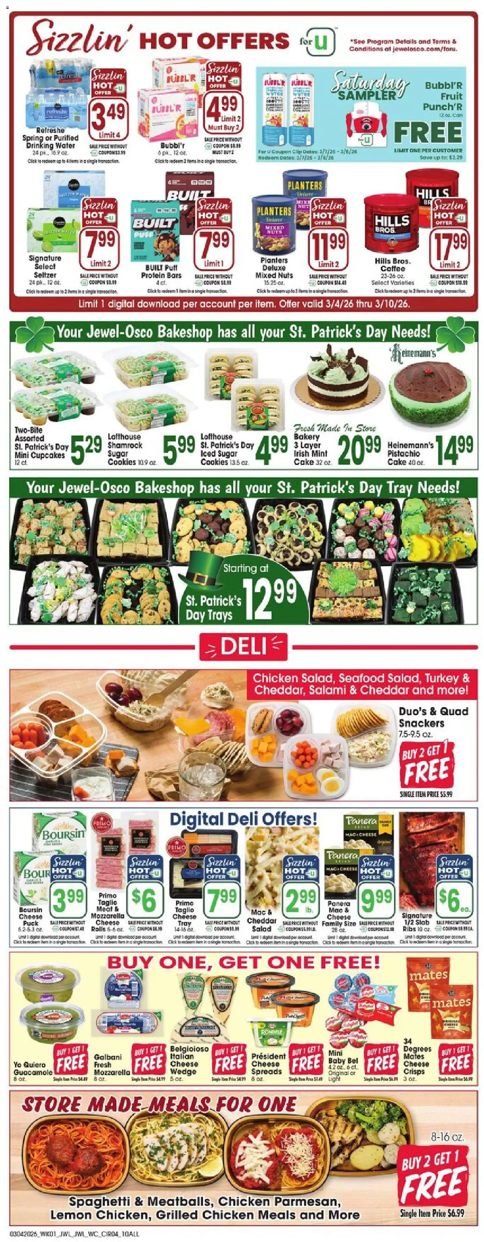 Jewel Osco Weekly Ad - valid from 04.03.2026 | Page: 4 | Products: Coffee, Nuts, Water, Sugar