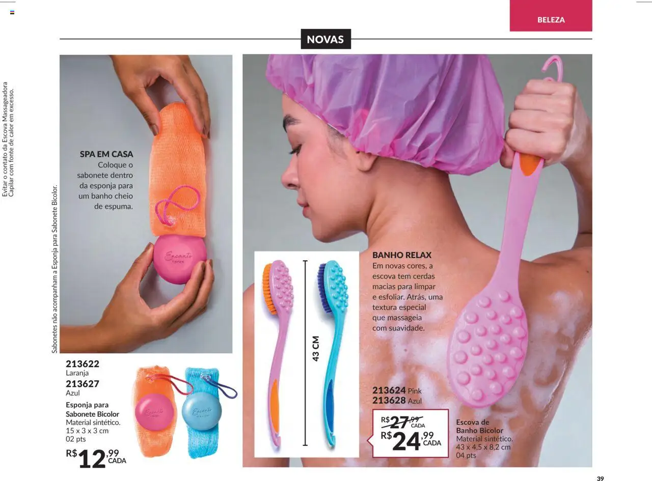 Avon Folheto - válido de 07.10.2025 | Página: 39 | Produtos: Esponja, Escova, Sabonete