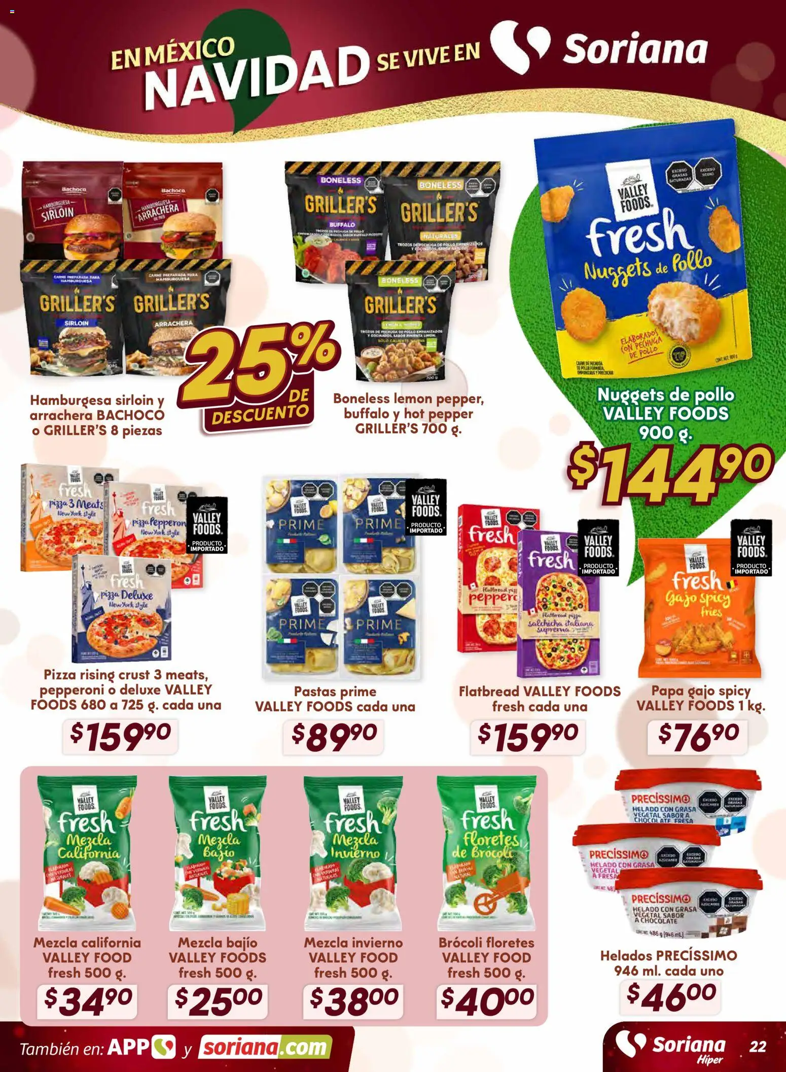 Nuevas ofertas de Soriana válidas en toda la República Mexicana desde el 13.11.2025. ¡Encuentra las mejores ofertas en Soriana - Preciazazaso Híper: Valle de México! | Página: 22 | Productos: Fresa, Chocolate, Pizza, Helado