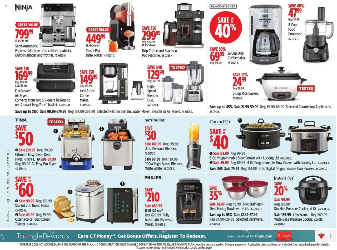 Canadian Tire flyer valid from 18.09.2025 | Page: 7 | Products: Grinder, Cooker, Bread, Coffee
