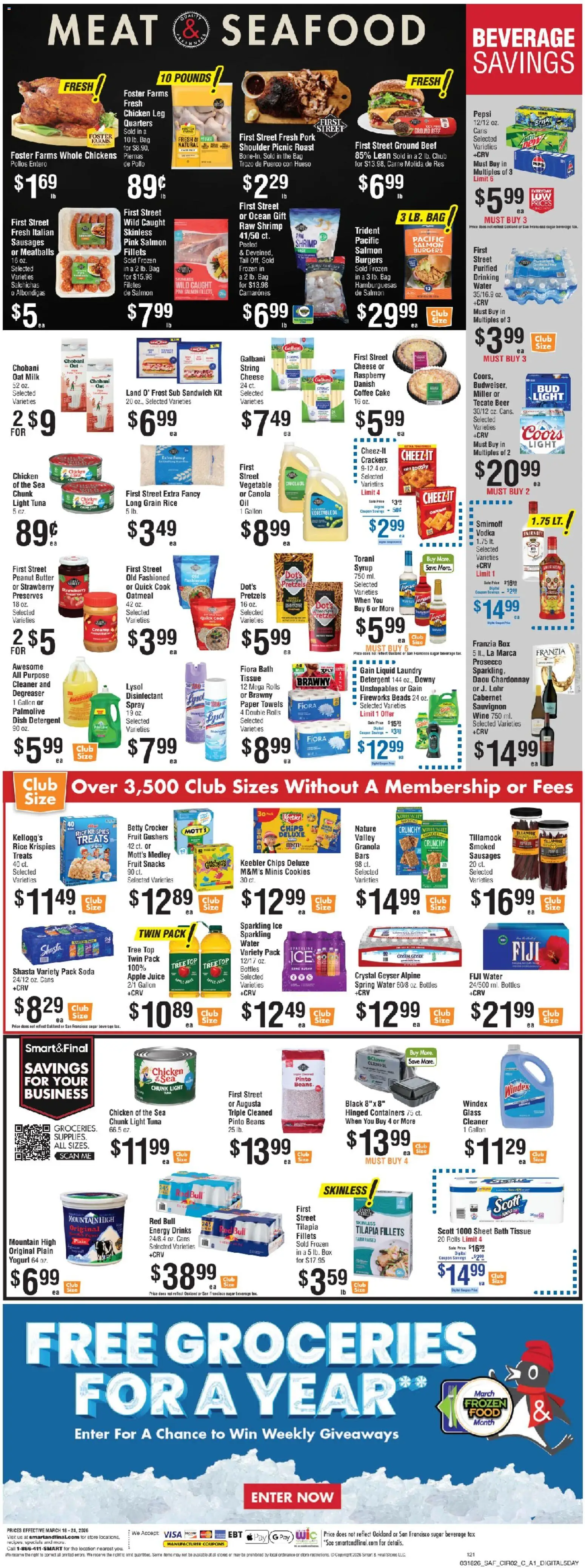 Smart & Final Weekly Ad - valid from 20.03.2026 | Page: 3 | Products: Box, Coffee, Wine, Water