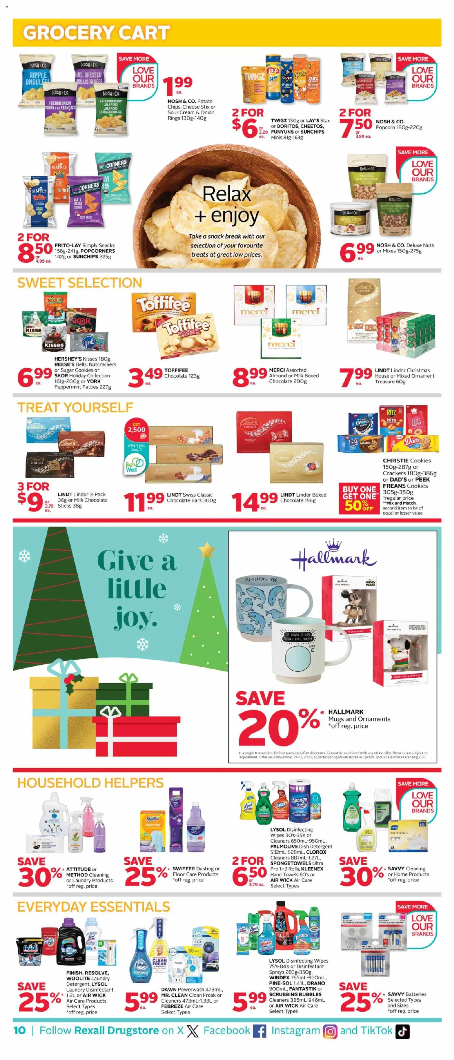 Rexall flyer valid from 21.11.2025 | Page: 19 | Products: Sour cream, Nuts, Cookies, Detergent