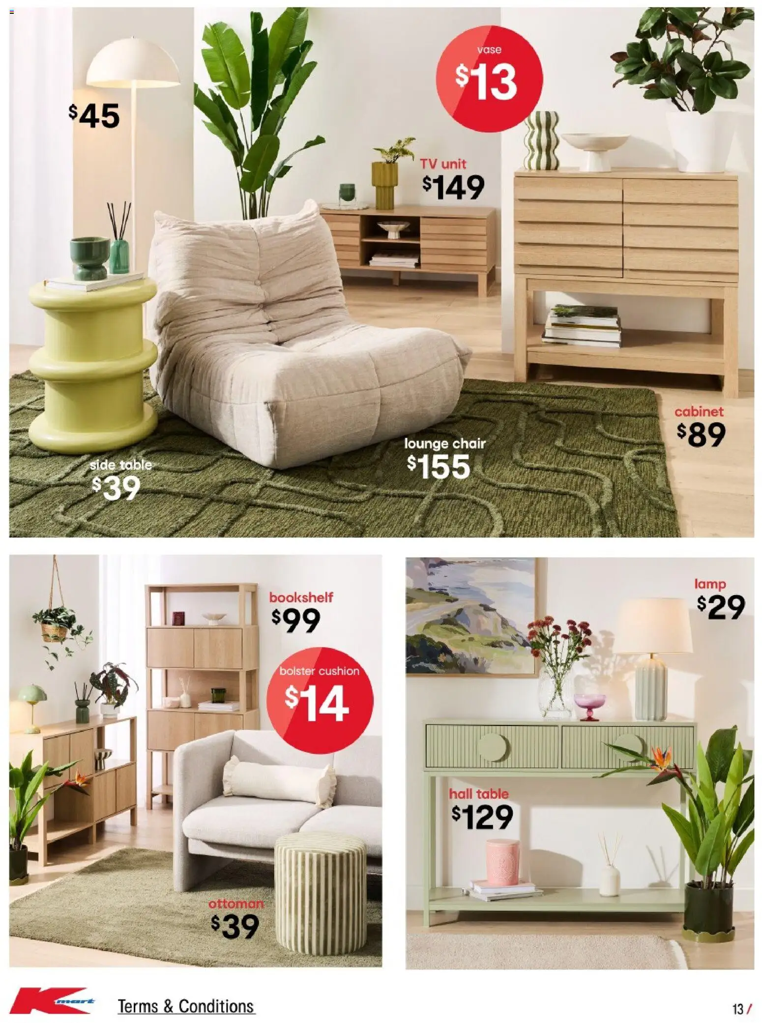 Kmart catalogue - valid from 29.01.2026 | Page: 13 | Products: Chair, Bookshelf, Ottoman, Tv
