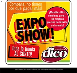 Vista previa de Muebles Dico - Catálogo Expo Show Julio, nuevo folleto de la tienda, válido en México a partir del 18.07.2025