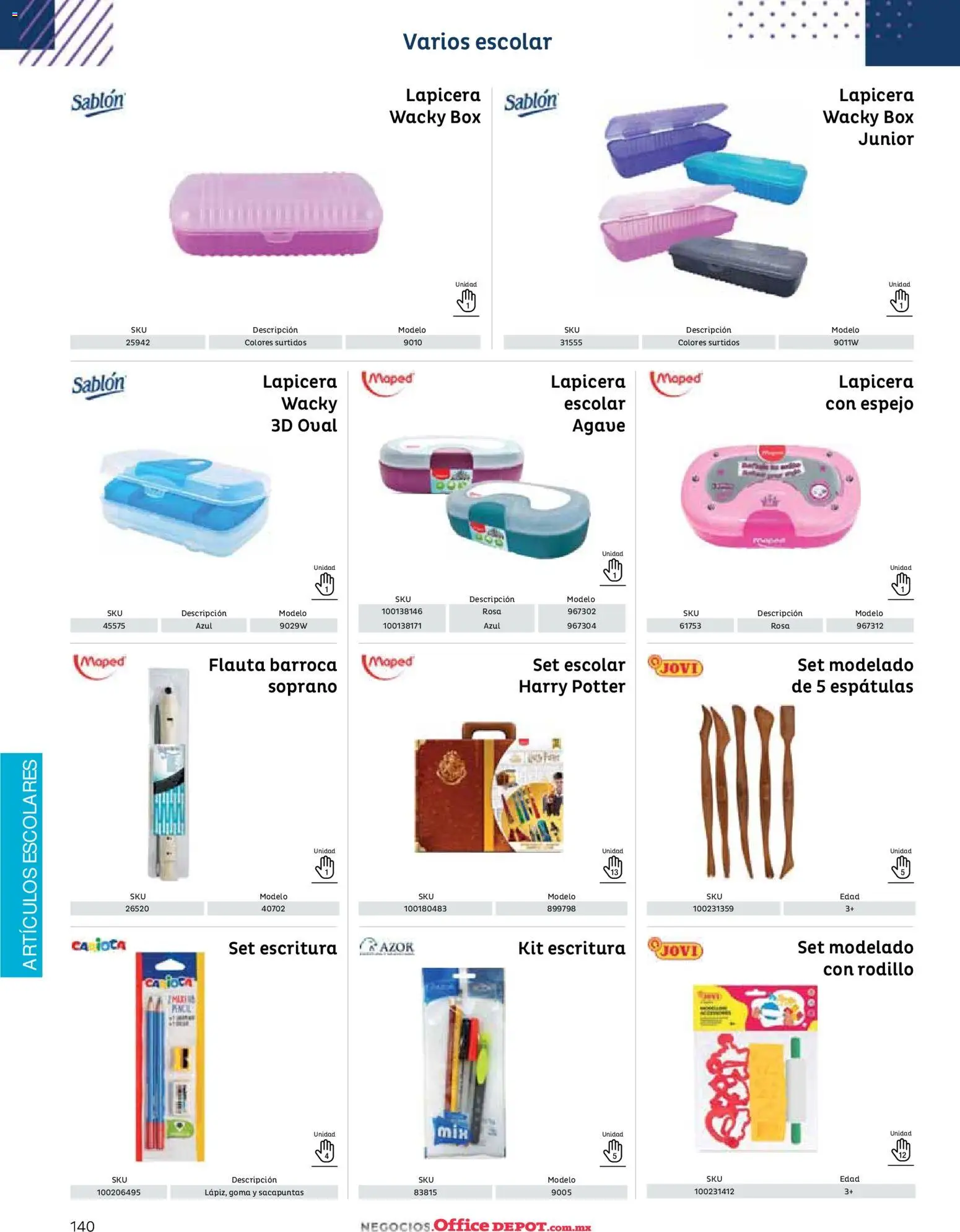 Nuevas ofertas de Office Depot válidas en toda la República Mexicana desde el 12.01.2026. ¡Encuentra las mejores ofertas en Office Depot catálogo 2026! | Página: 142 | Productos: Sacapuntas, Espejo, Rodillo