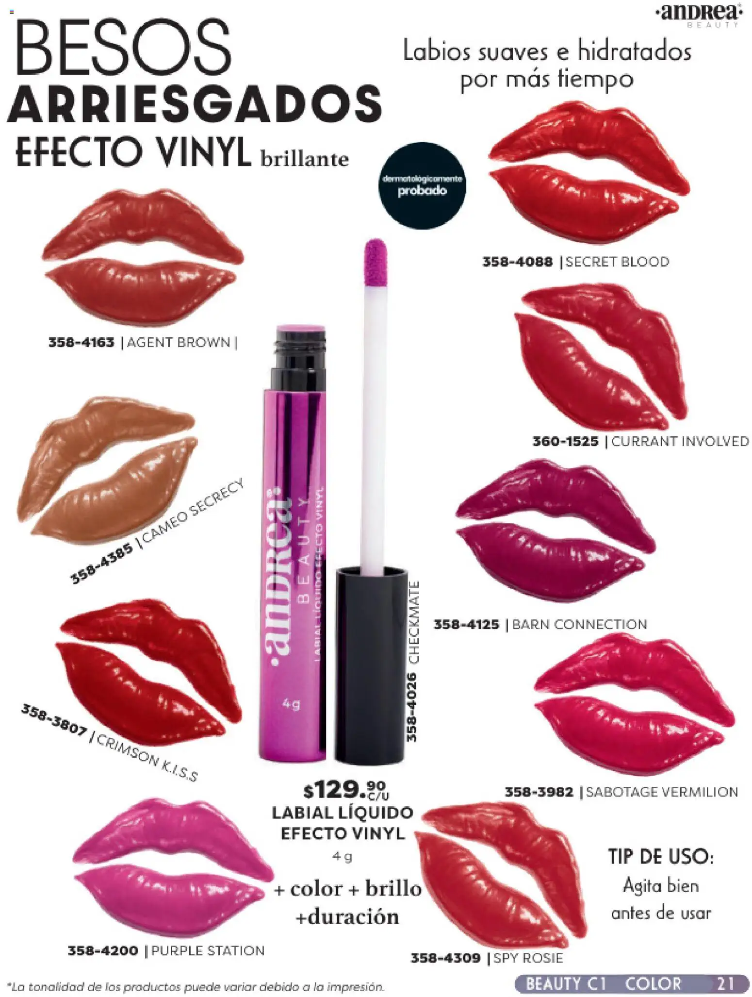 Nuevas ofertas de Andrea válidas en toda la República Mexicana desde el 25.01.2026. ¡Encuentra las mejores ofertas en Andrea catálogo Beauty! | Página: 21 | Productos: Brillo