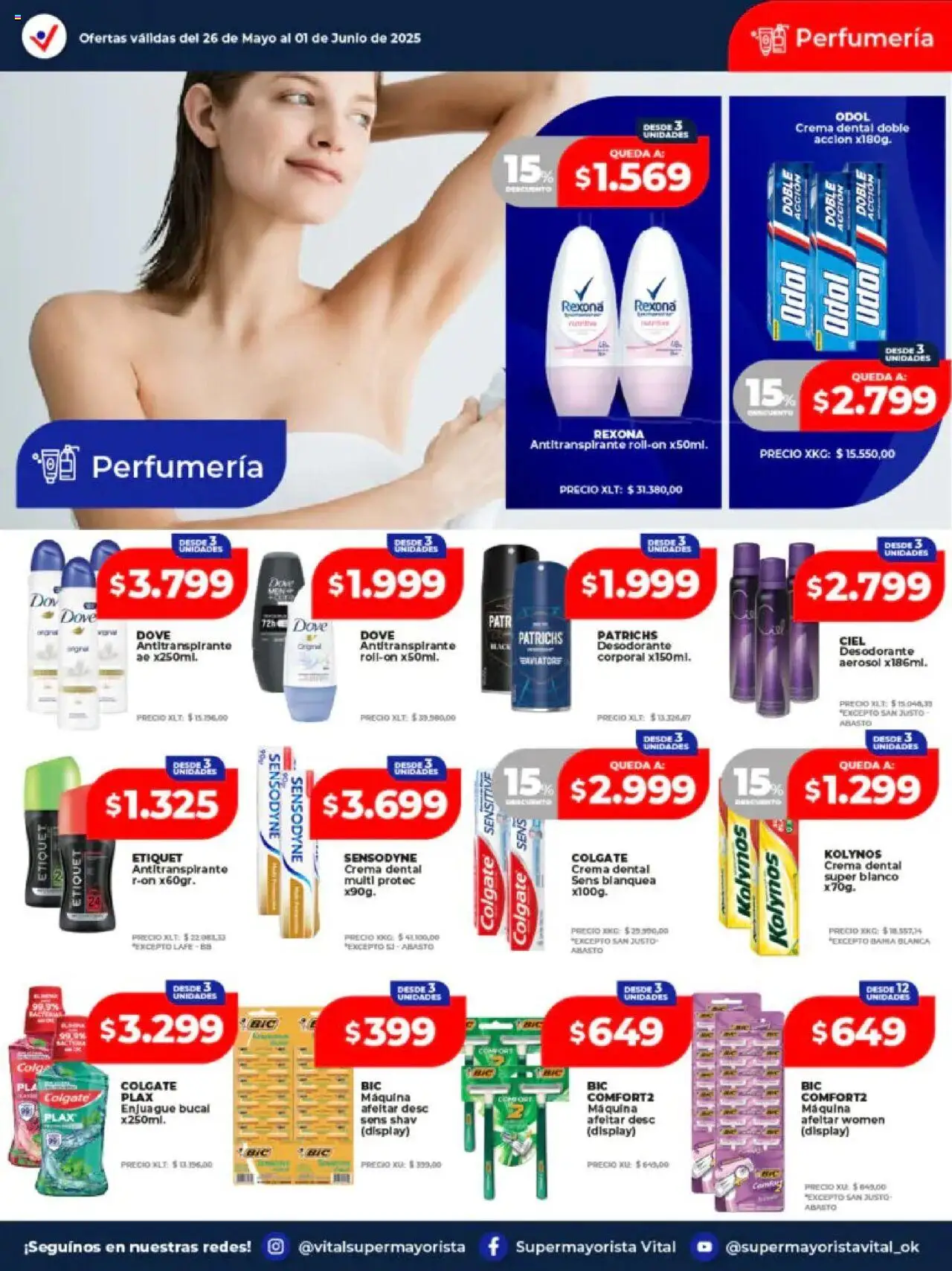 Vital ofertas │ válido desde el 26.05.2025 | Página: 3 | Productos: Desodorante, Antitranspirante, Enjuague bucal, Crema