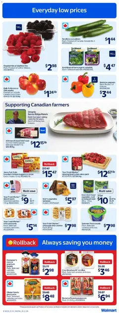 Preview of Walmart weekly flyer from shop Walmart valid from 23.10.2025 | Page: 3 | Products: Pasta, Chocolate, Chicken, Apples