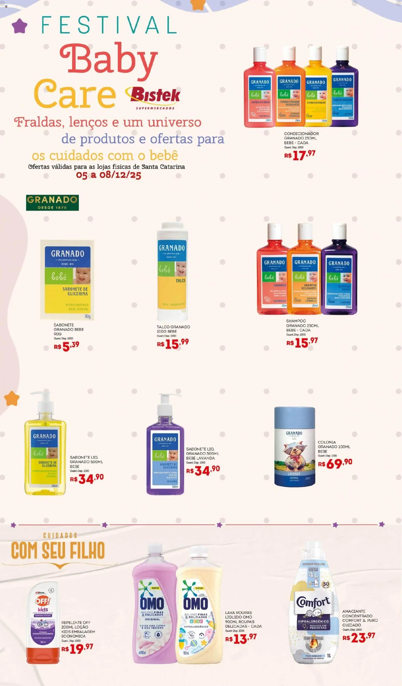 Bistek Supermercados Folheto - válido de 05.12.2025 | Página: 4 | Produtos: Shampoo, Talco, Base, Roupas