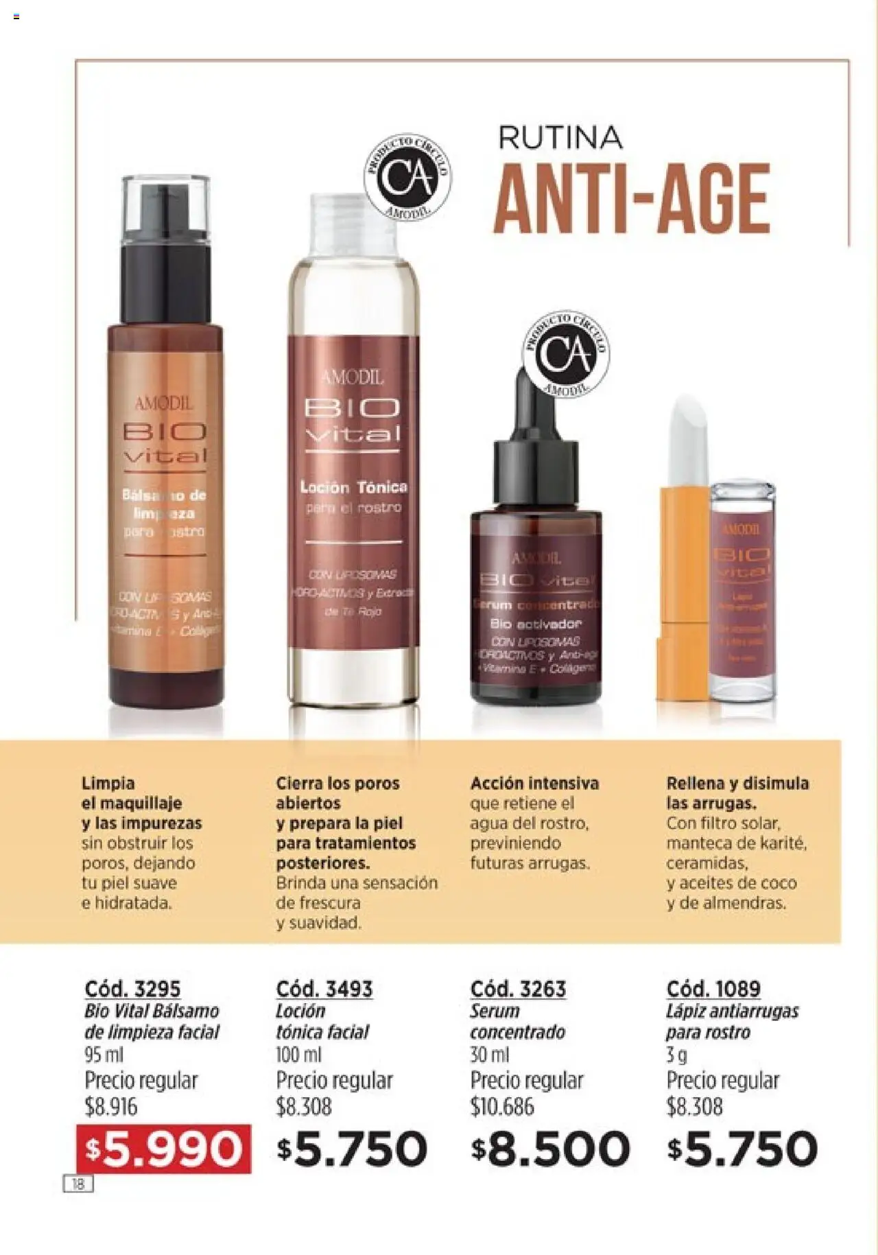 Catálogo Amodil Campaña 16 │ válido desde el 01.10.2025 | Página: 18 | Productos: Maquillaje, Serum, Agua, Manteca