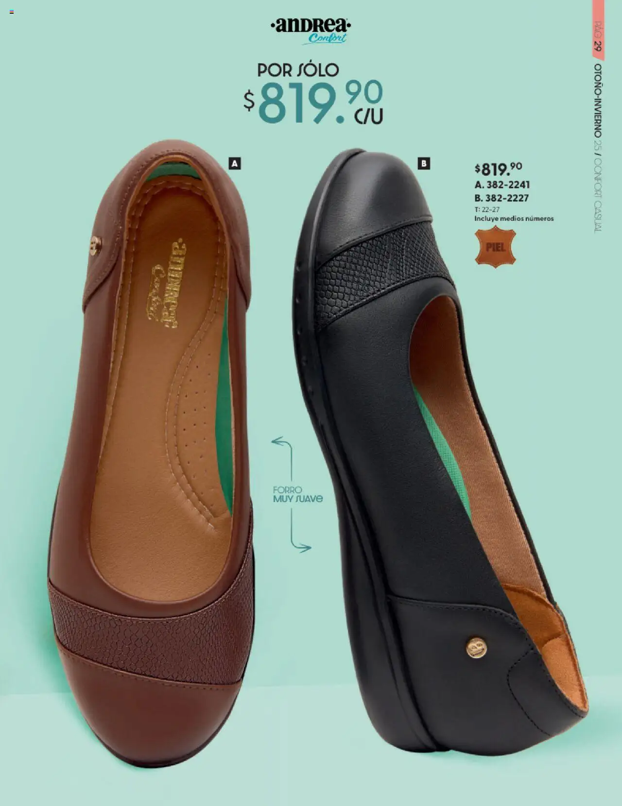 Nuevas ofertas de Andrea válidas en toda la República Mexicana desde el 24.08.2025. ¡Encuentra las mejores ofertas en Andrea - CCatálogo Calzado Confort Otoño! | Página: 29