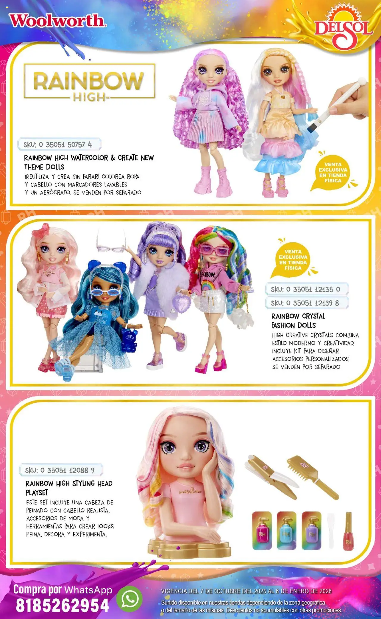 Nuevas ofertas de Del Sol y Woolworth válidas en toda la República Mexicana desde el 07.10.2025. ¡Encuentra las mejores ofertas en Del Sol y Woolworth - Catálogo Castillo Del Juguete! | Página: 66 | Productos: Ropa